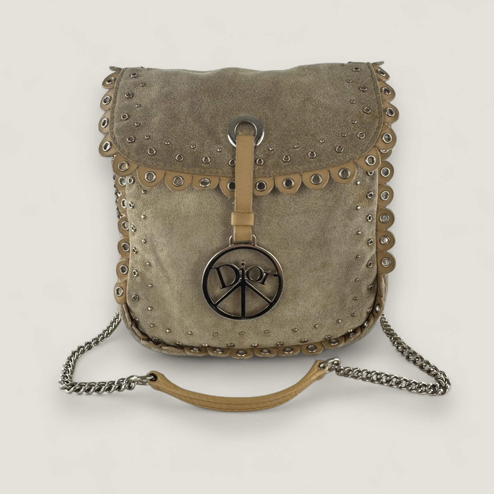 Authentic pre-owned Christian Dior hippie style crossbody bag