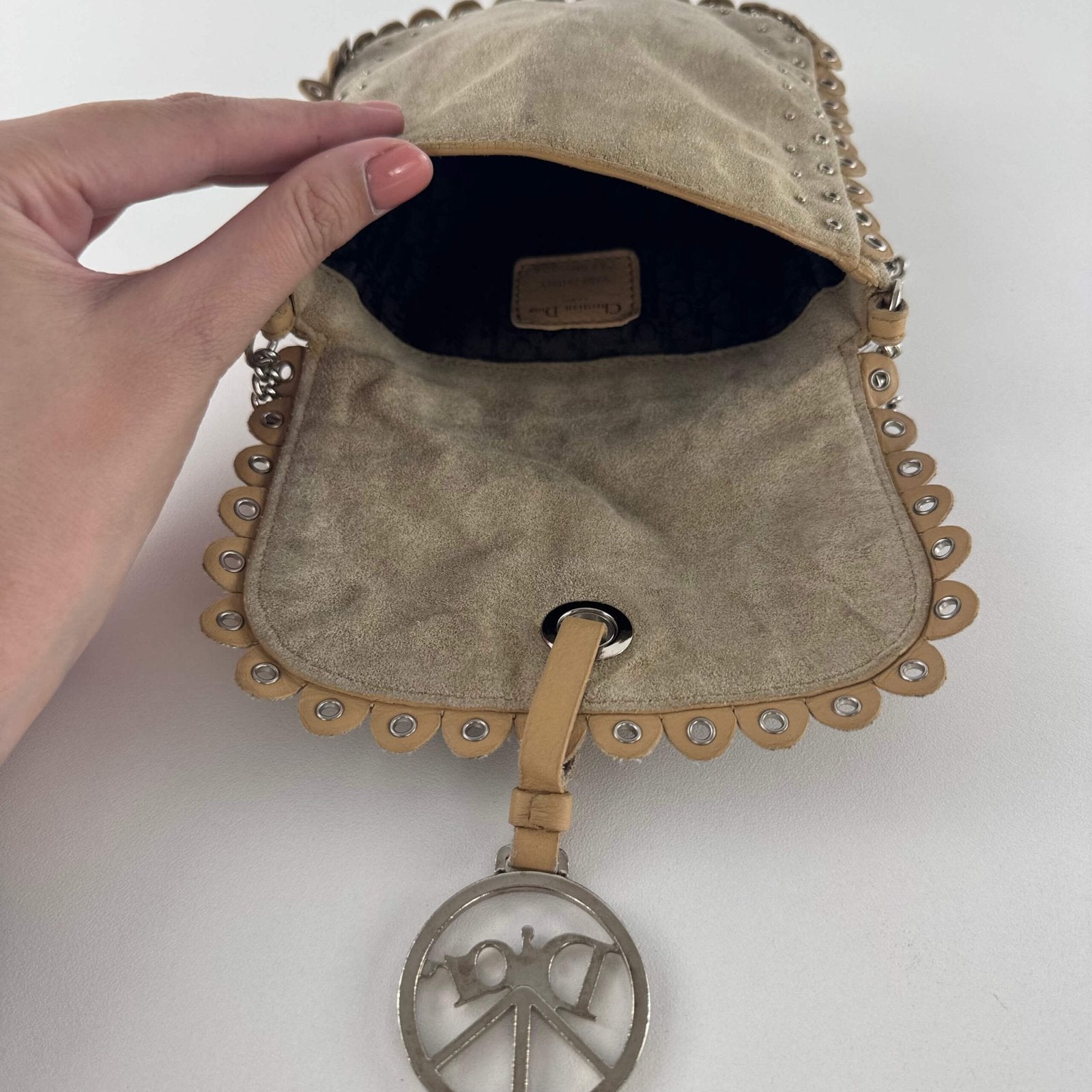 authentic Christian DIor shoulder bag hippie style
