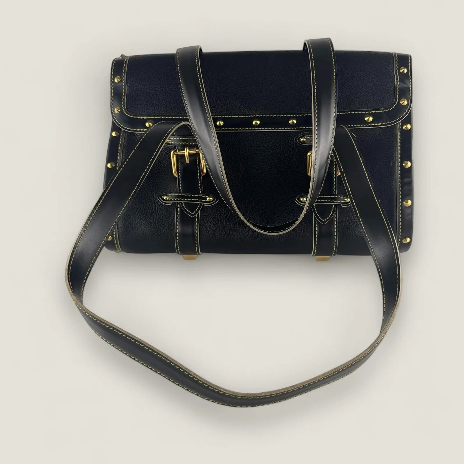 Authentieke Louis Vuitton L’Epanoui GM zwart – handvatten