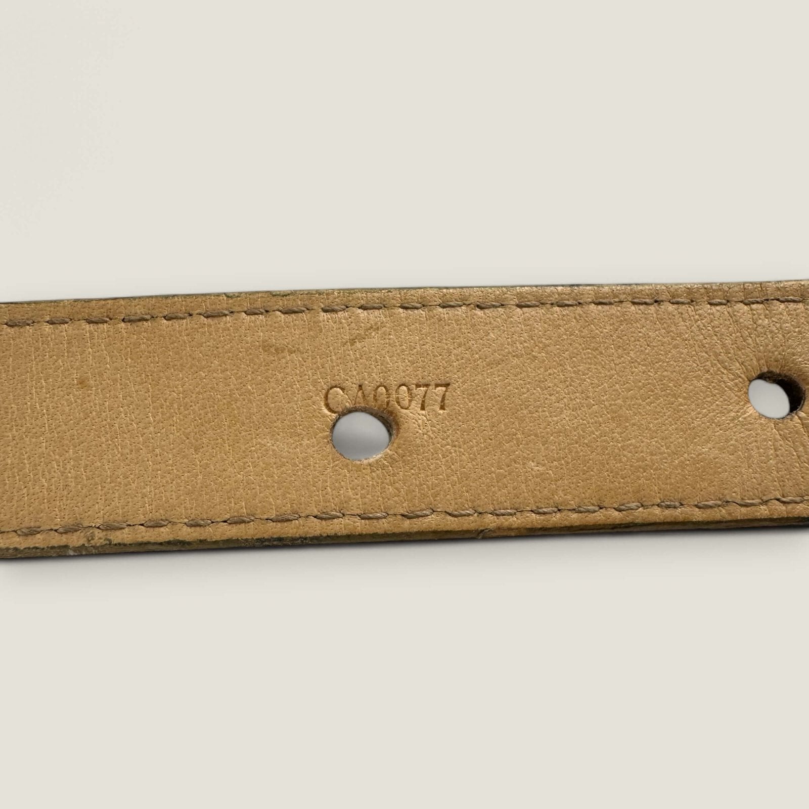 Authentic Louis Vuitton belt gold-colored leather
