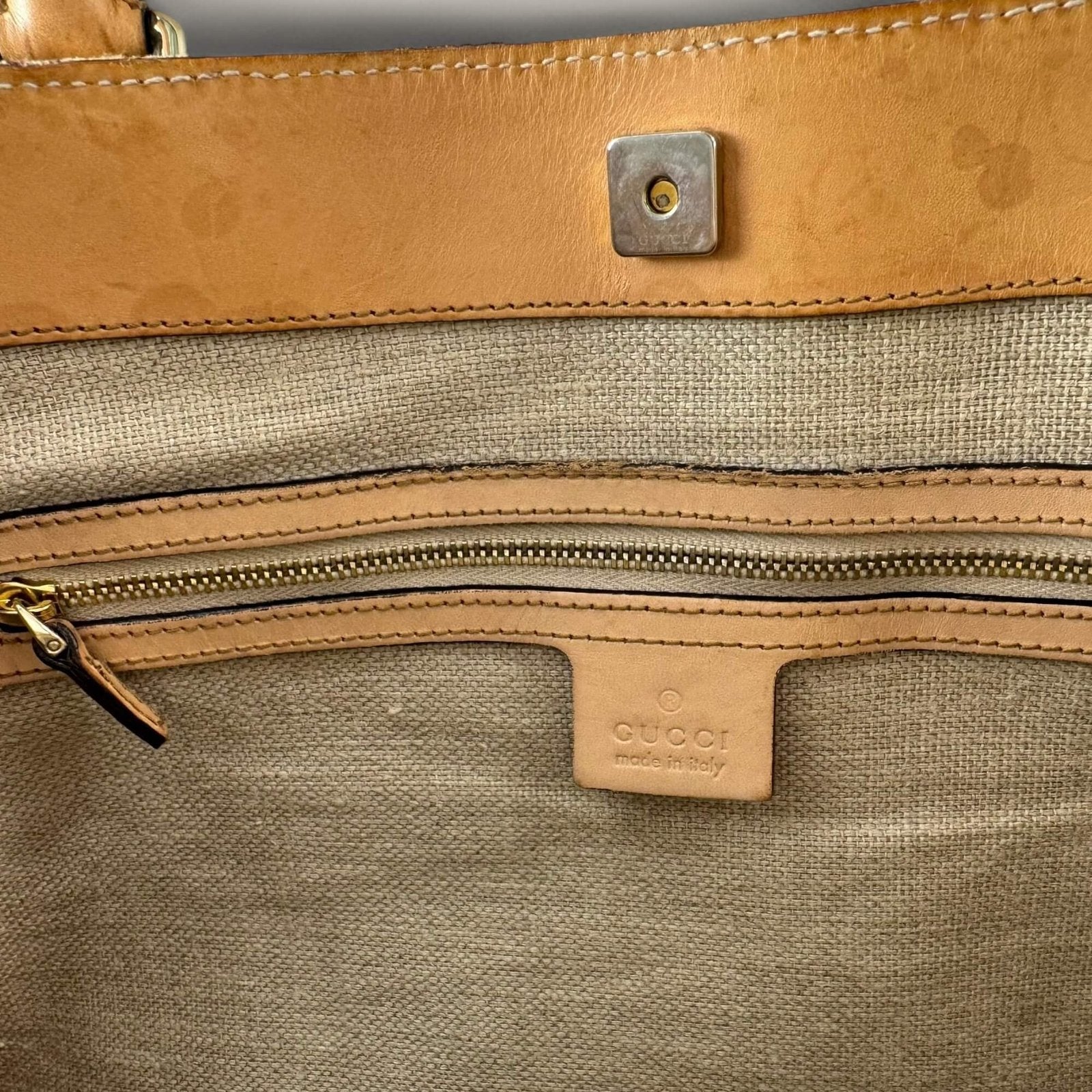 Interior authentic Gucci tote