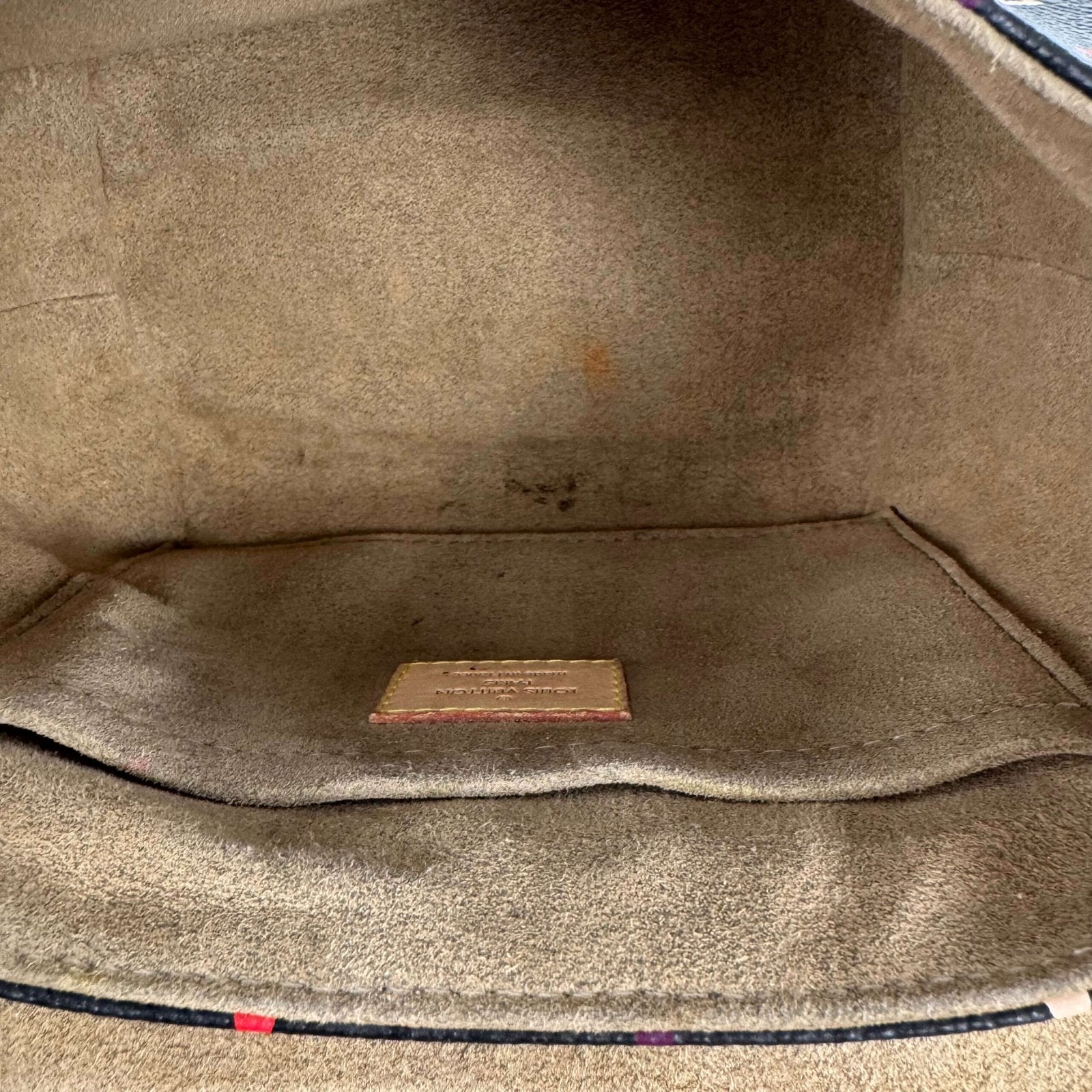 Binnenkant authentieke Louis Vuitton tas Entrupy