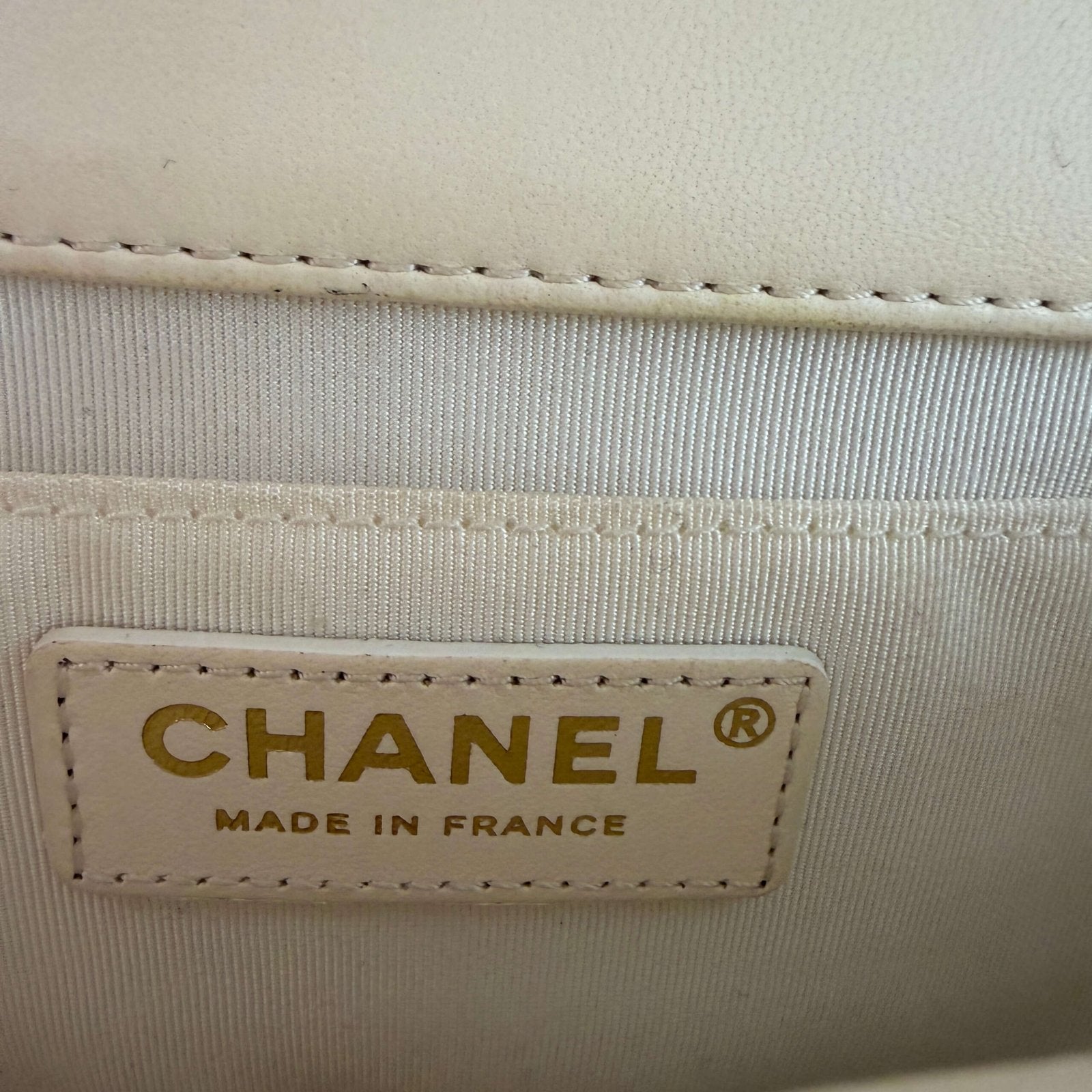 Binnenkant originele Chanel tas