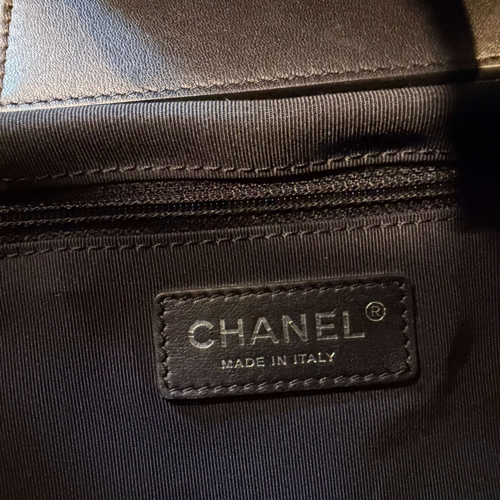 Interior original Chanel tote bag large