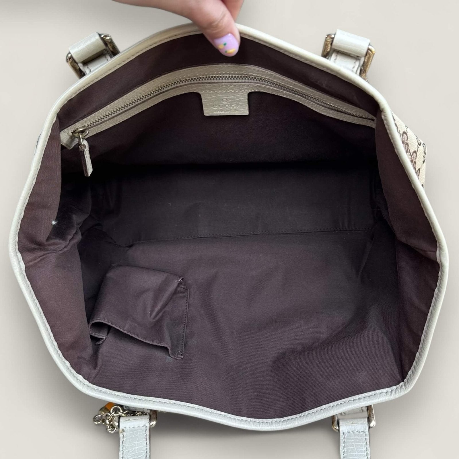 Binnenkant originele Gucci Sherry tote