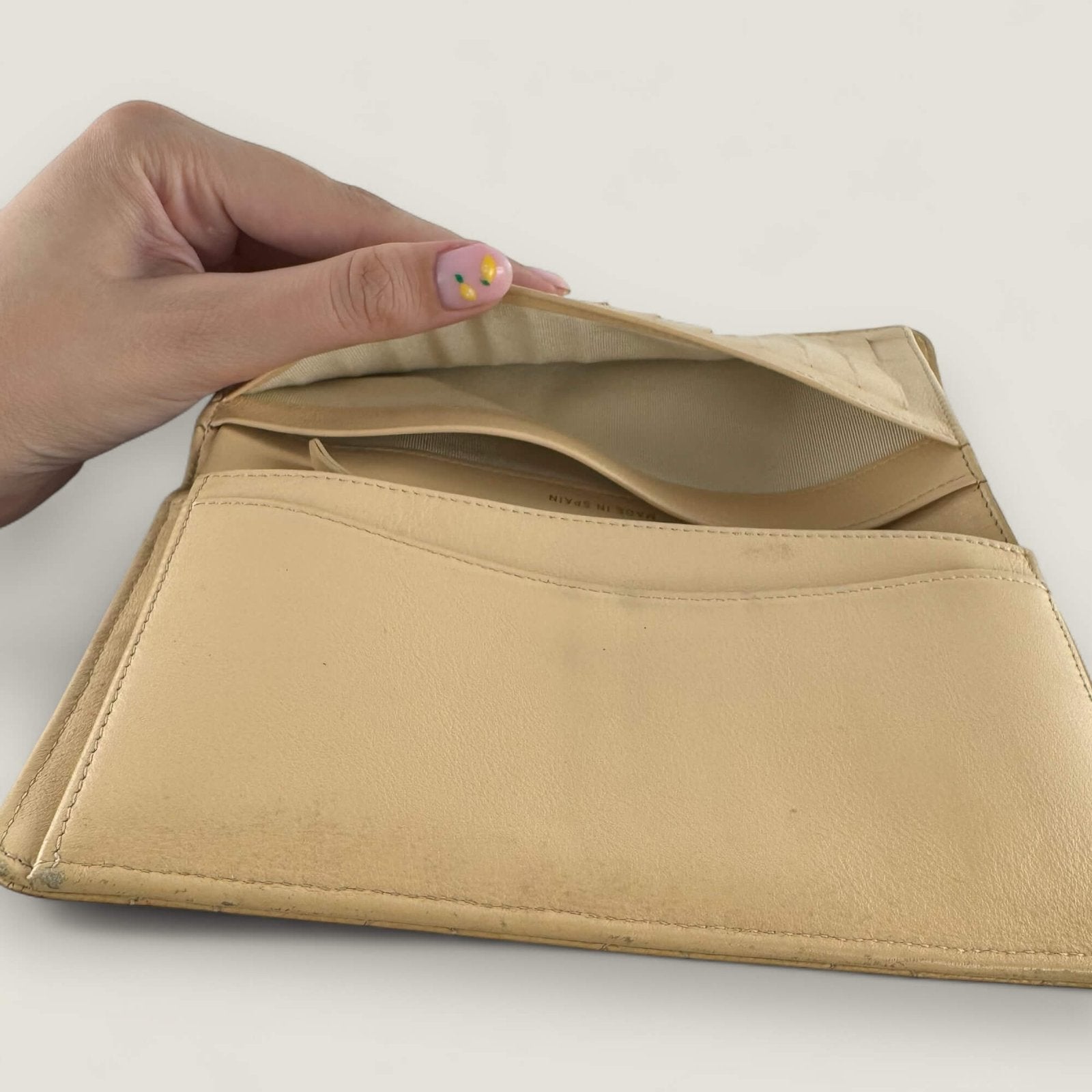 Interior pre-owned Chanel wallet