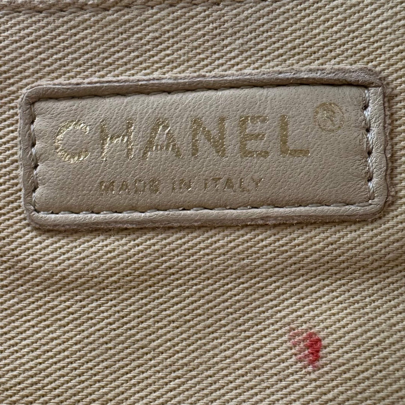 Binnnenkant originele Chanel schoudertas