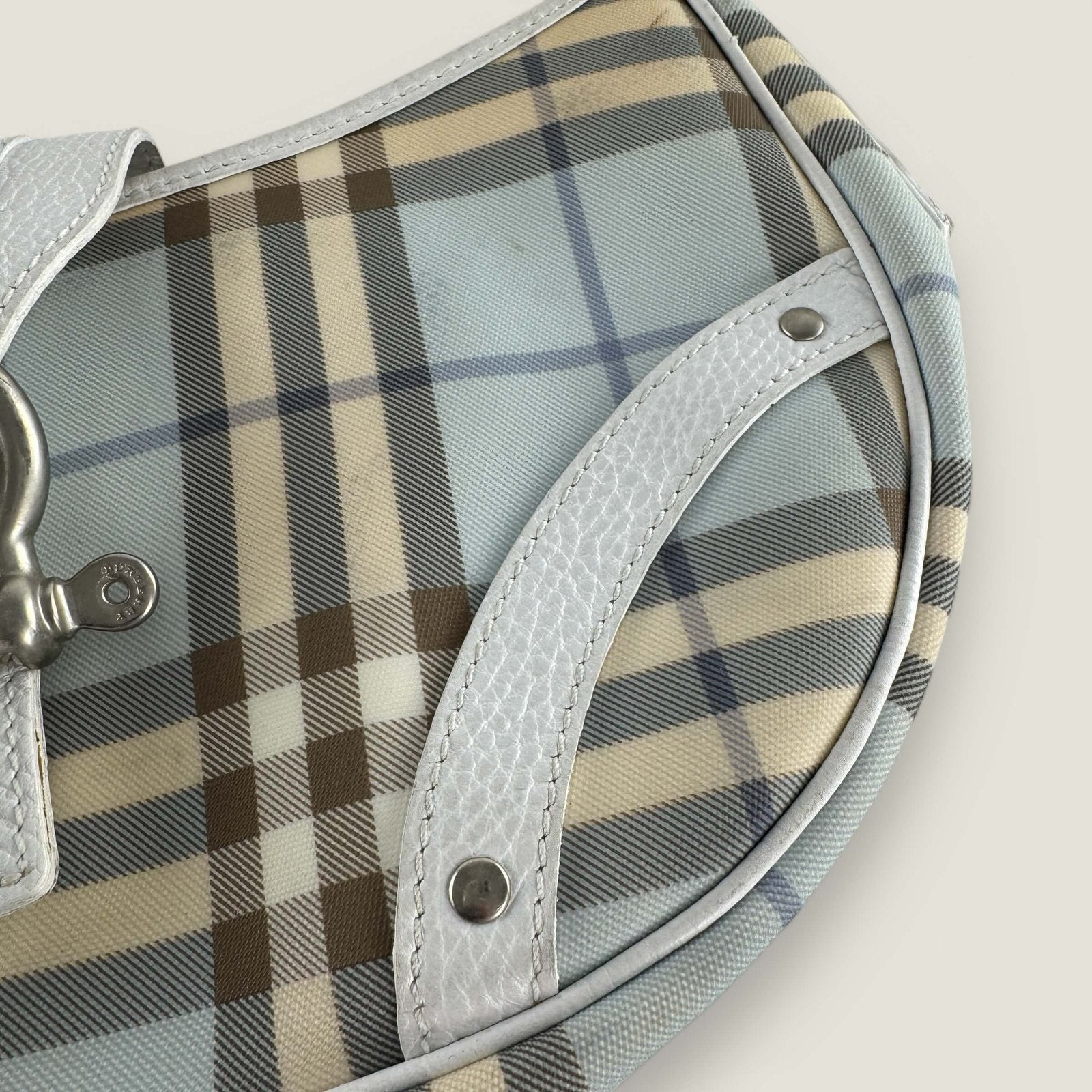 Burberry check blue shoulder bag NOVA