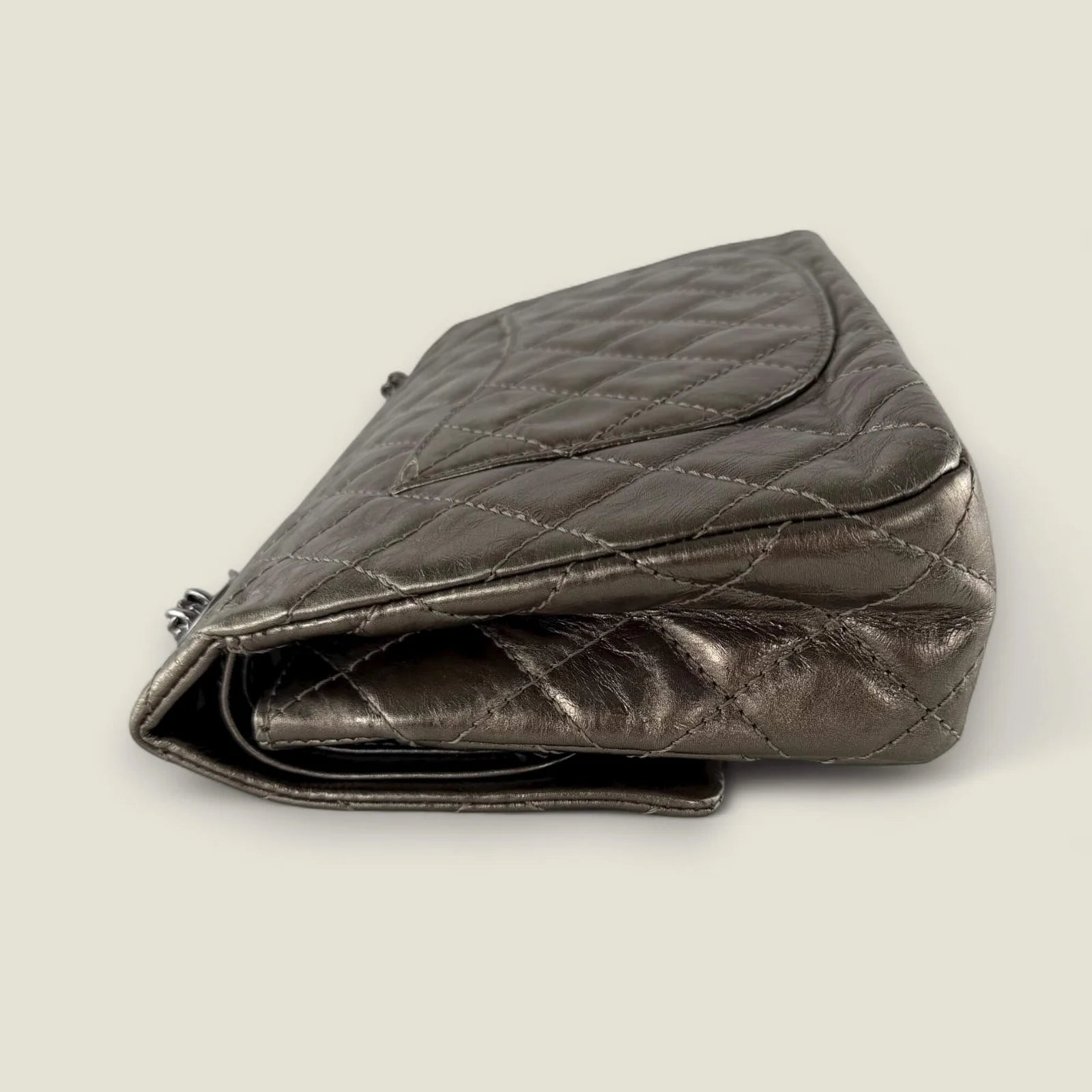 Chanel 2.55 metallic bronze crossbody pre-owned