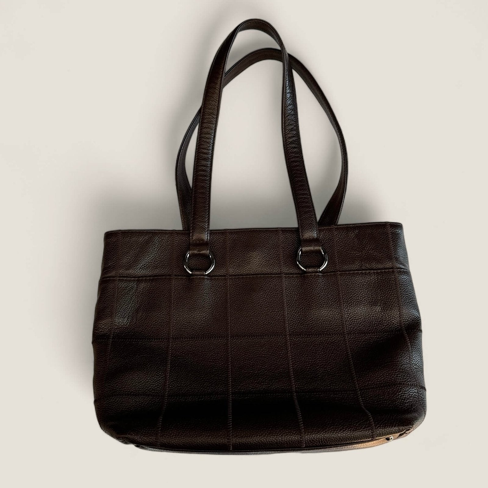 Chanel Chocolate Bar stitch caviar skin handbag dark brown