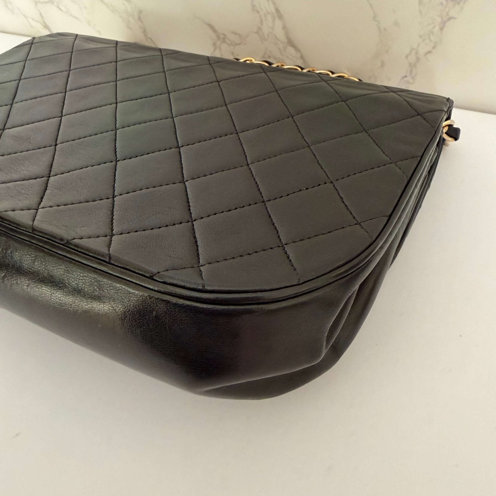 Chanel Double Flap Half Moon back