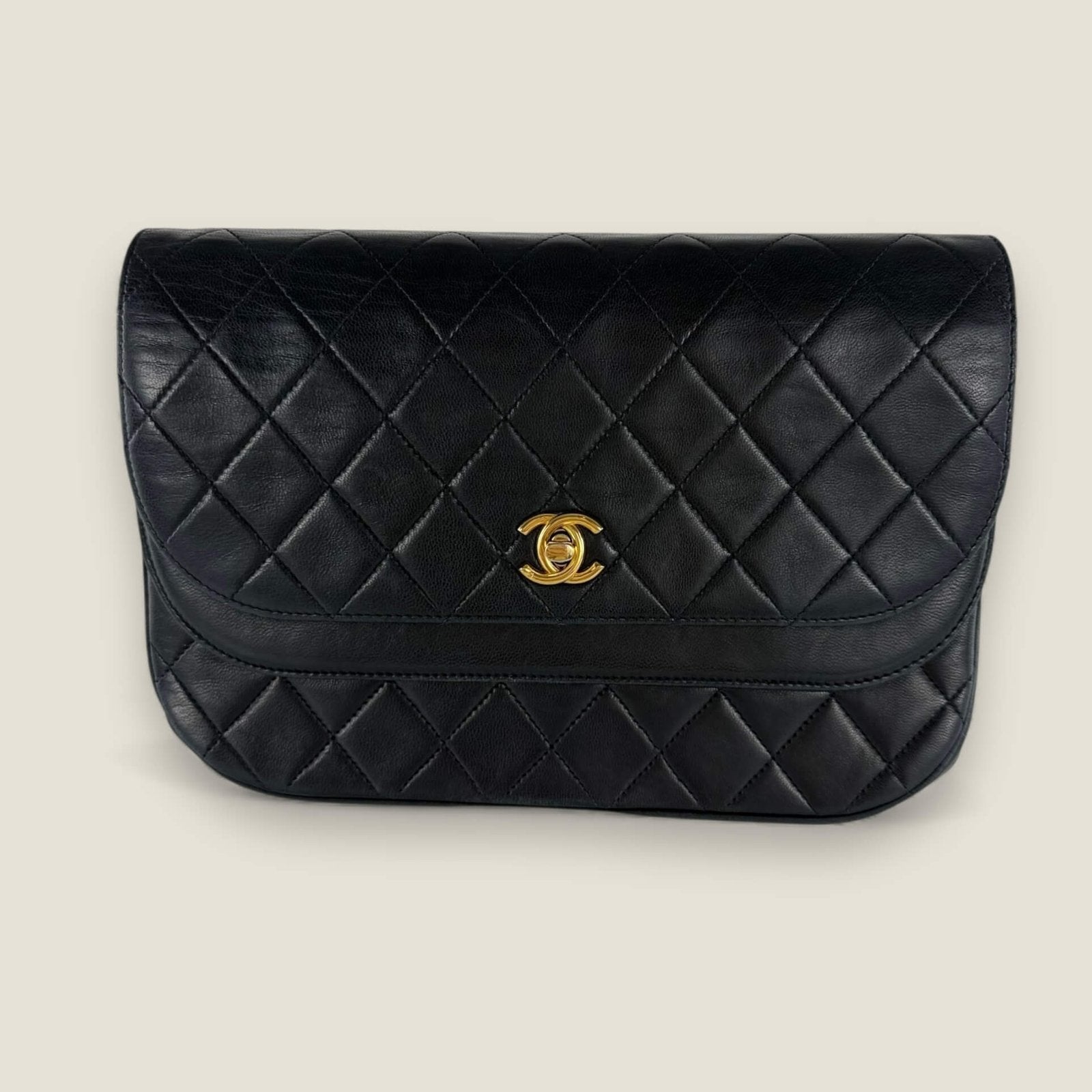 Chanel Double Flap Half Moon as clutch