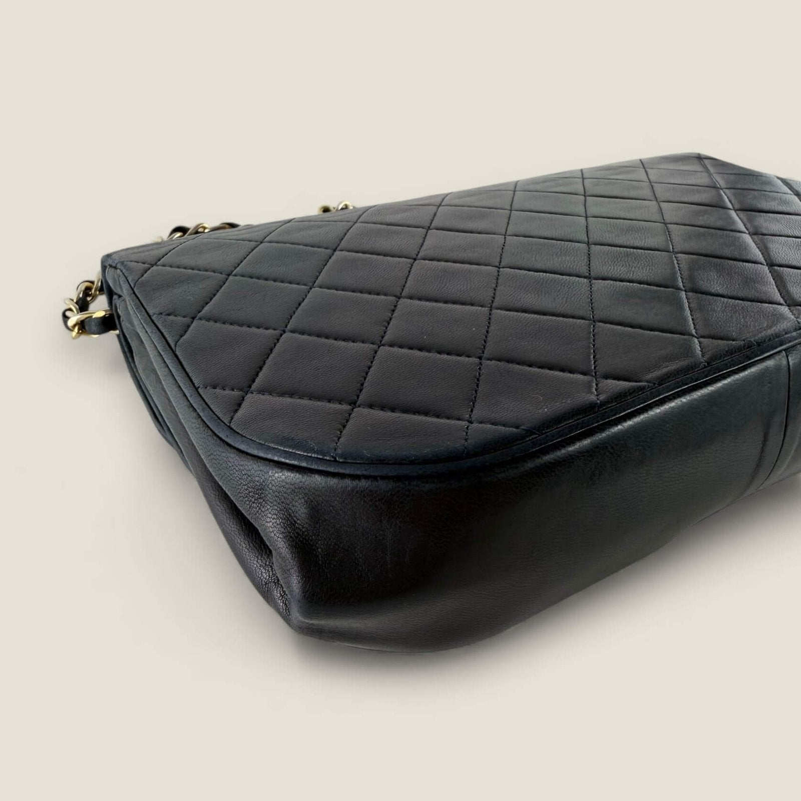 Chanel Double Flap Half Moon bottom detail