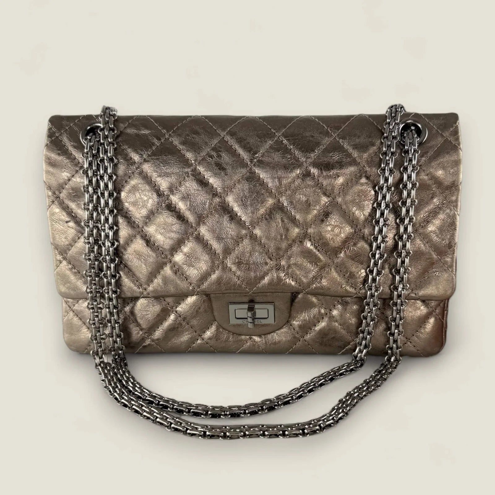 Chanel Reissue 226 metallic bronze