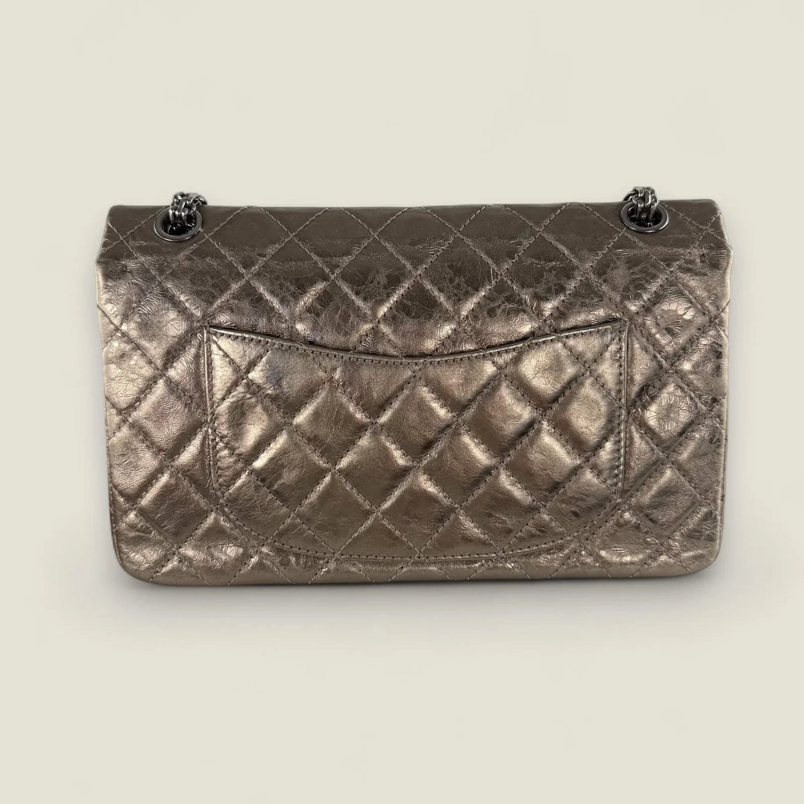 Chanel Reissue metallic bronze tas authentiek