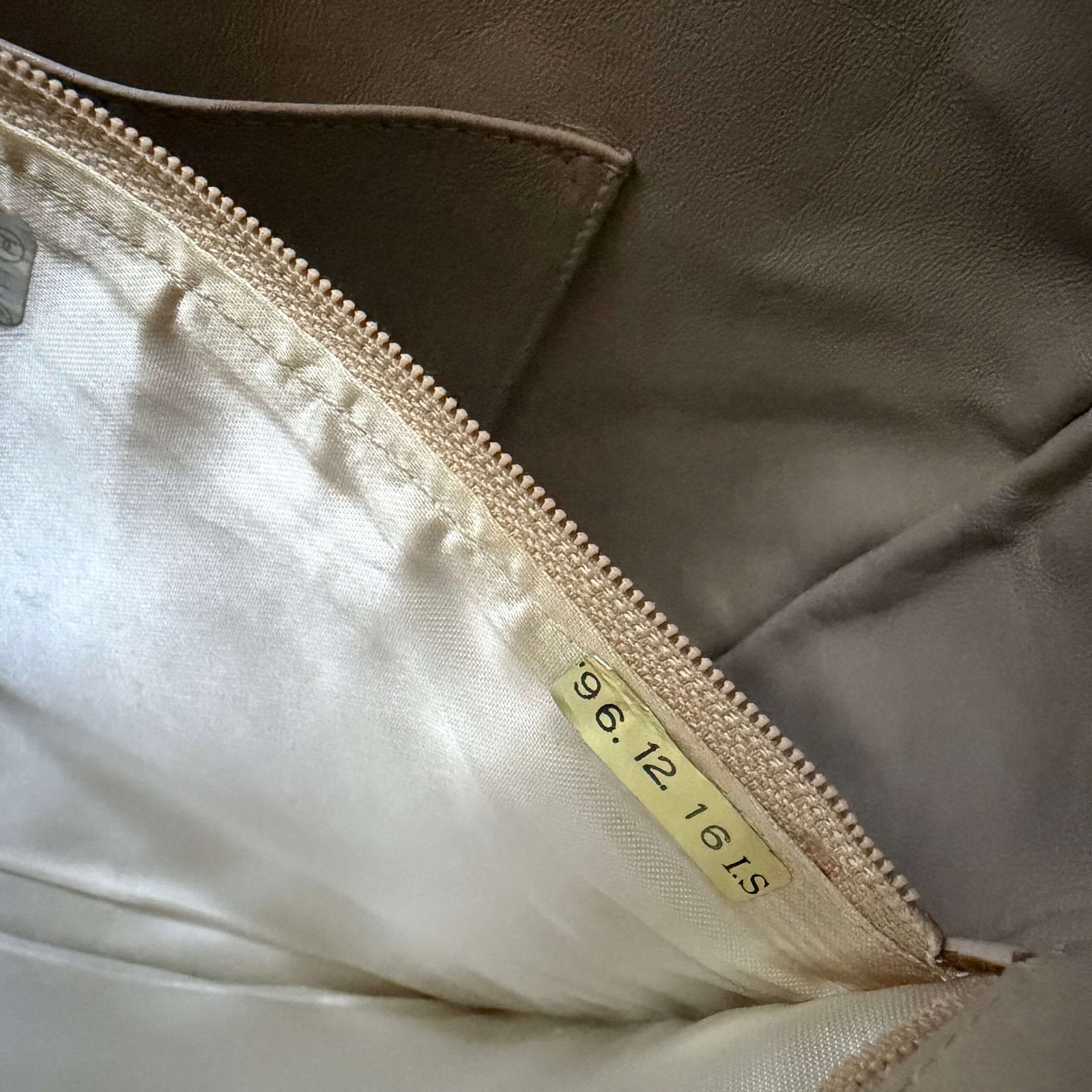 Chanel beige caviar leather camera bag