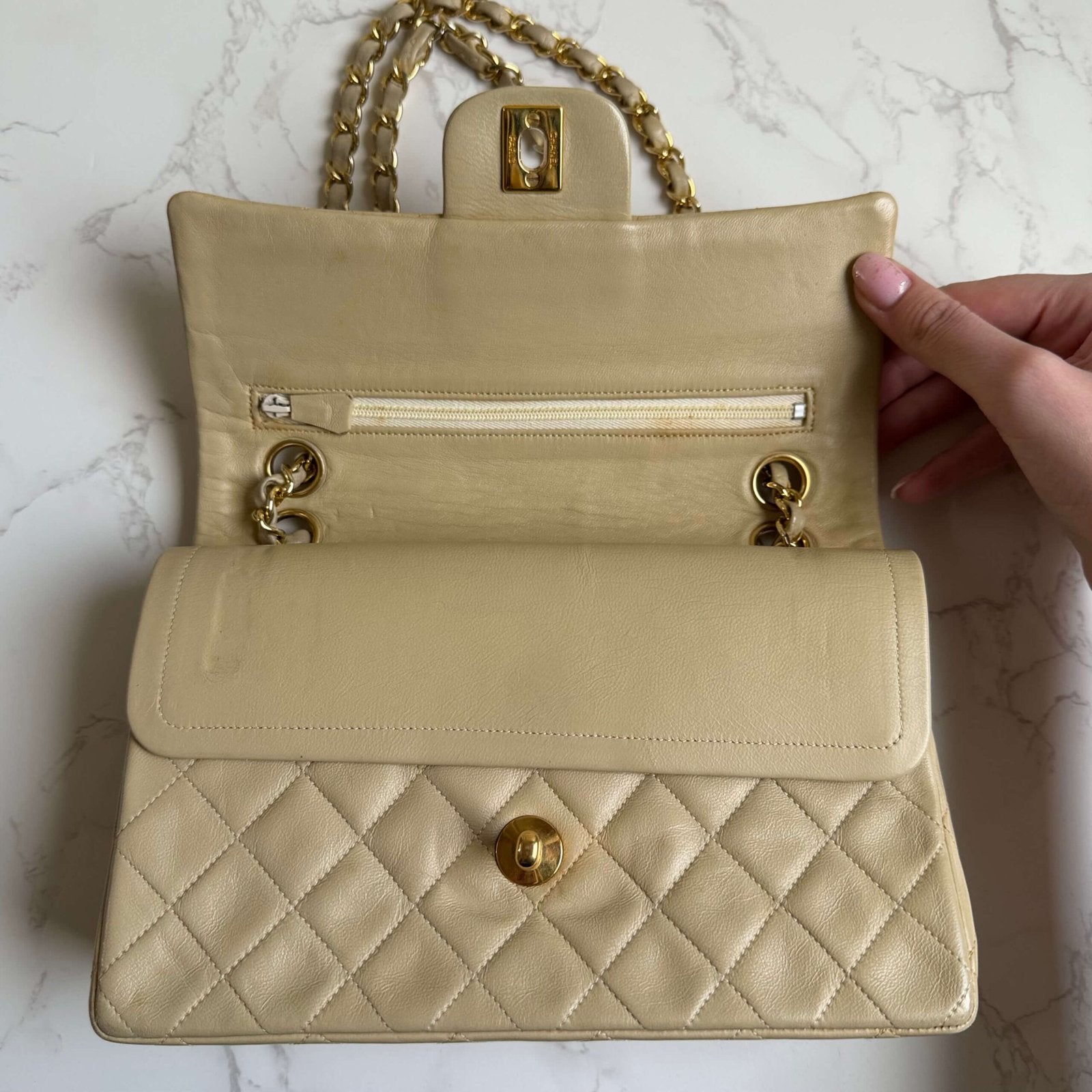 Chanel classic flap bag 24k gold hardware