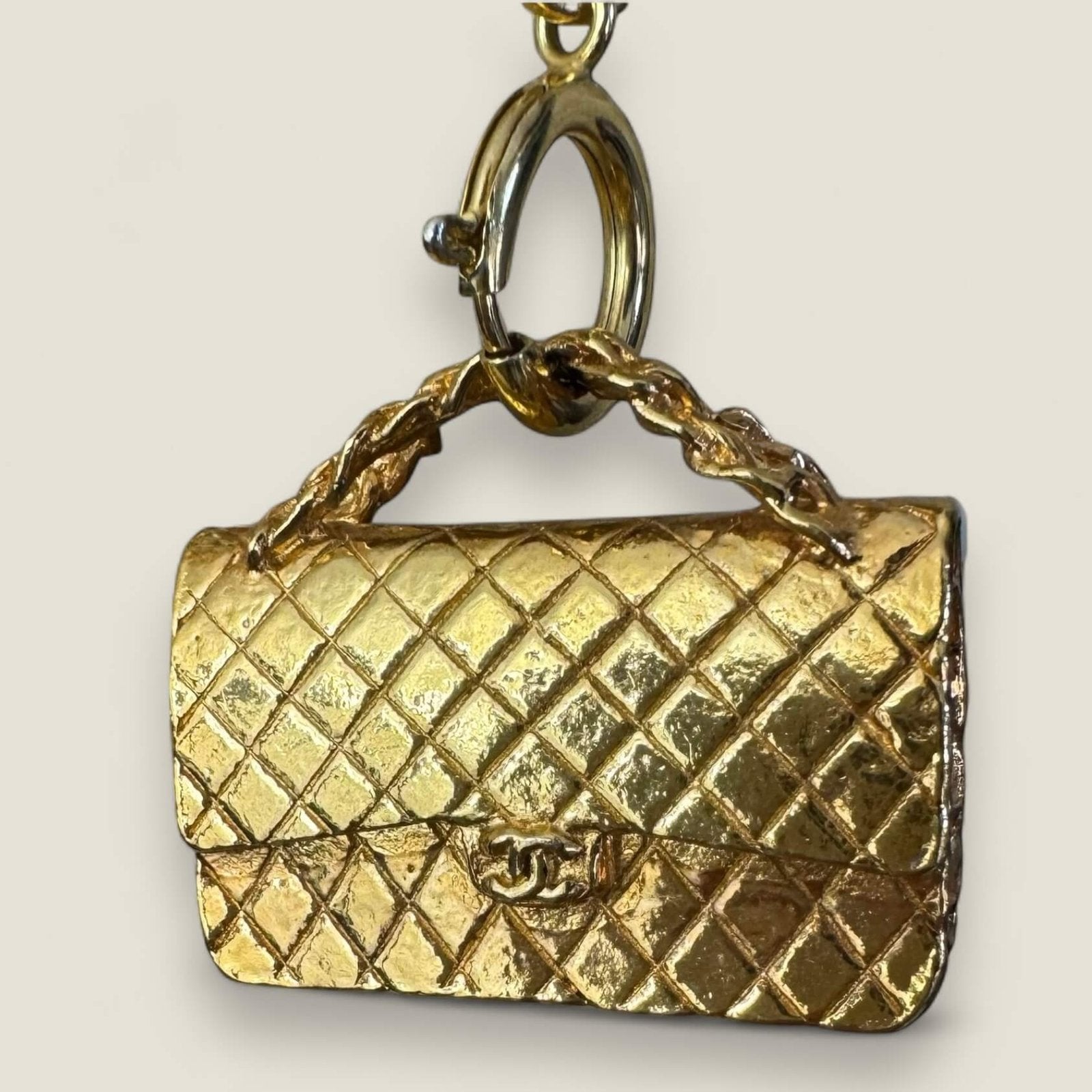 Chanel collectors item vintage chain 24k gold-plated mini pouch