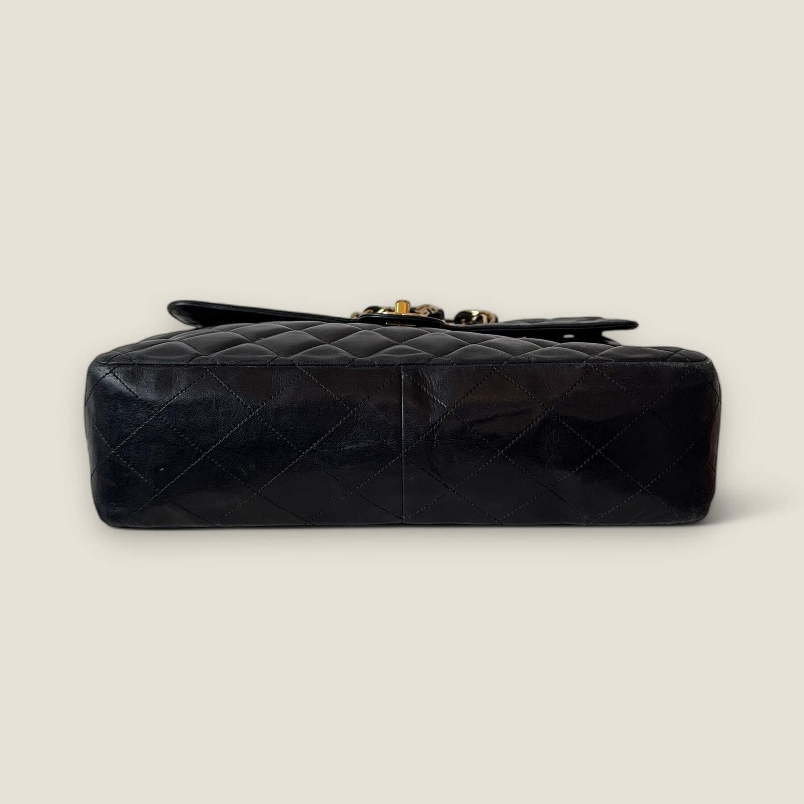 Chanel jumbo classic flap 24k gold-plated
