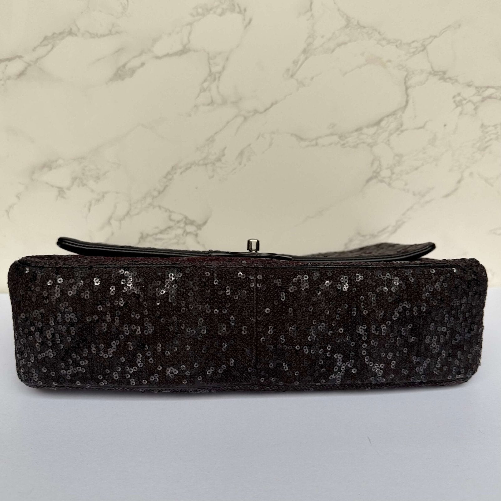 Chanel jumbo crossbody pailletten tas