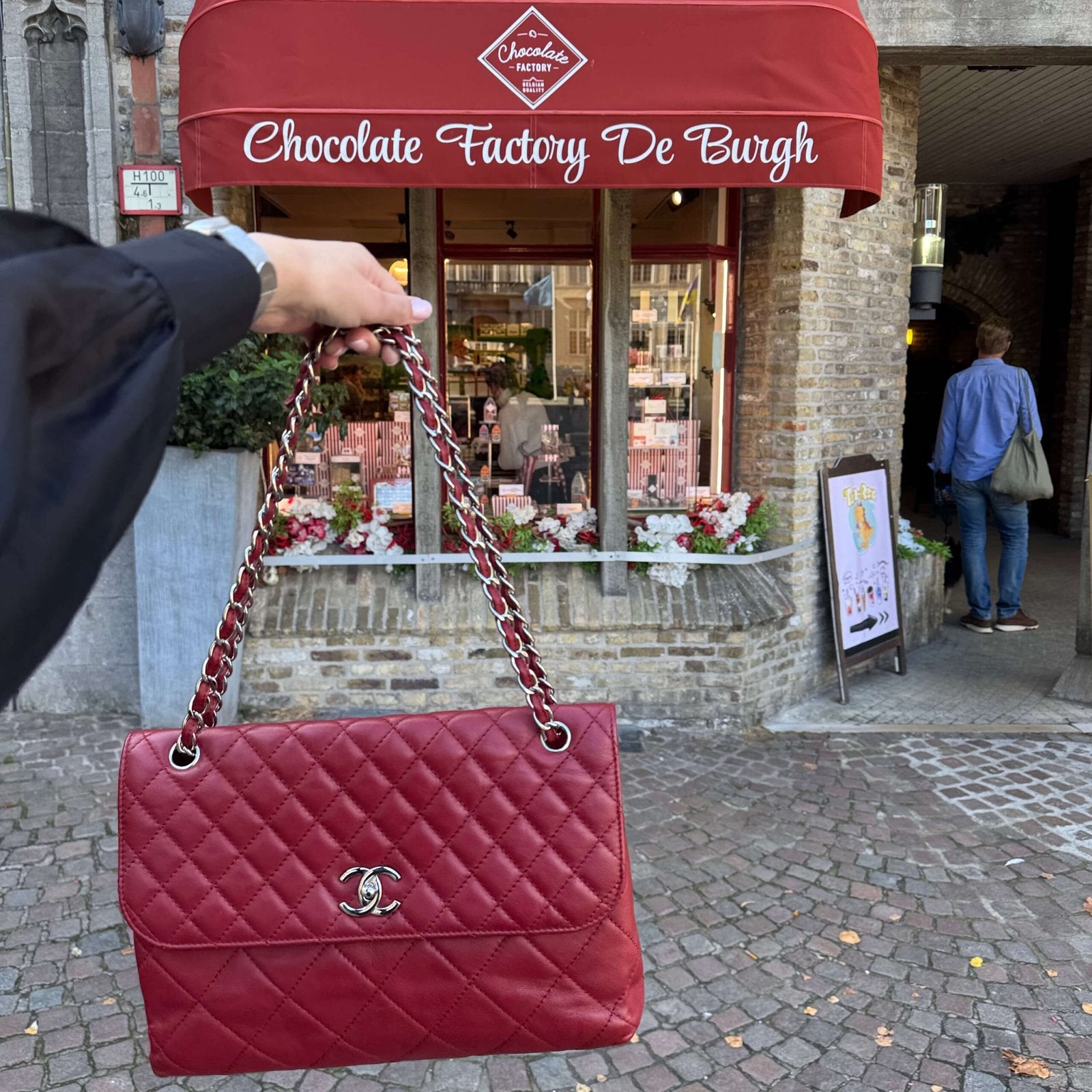 Chanel jumbo quilted flap bag chocolate store
