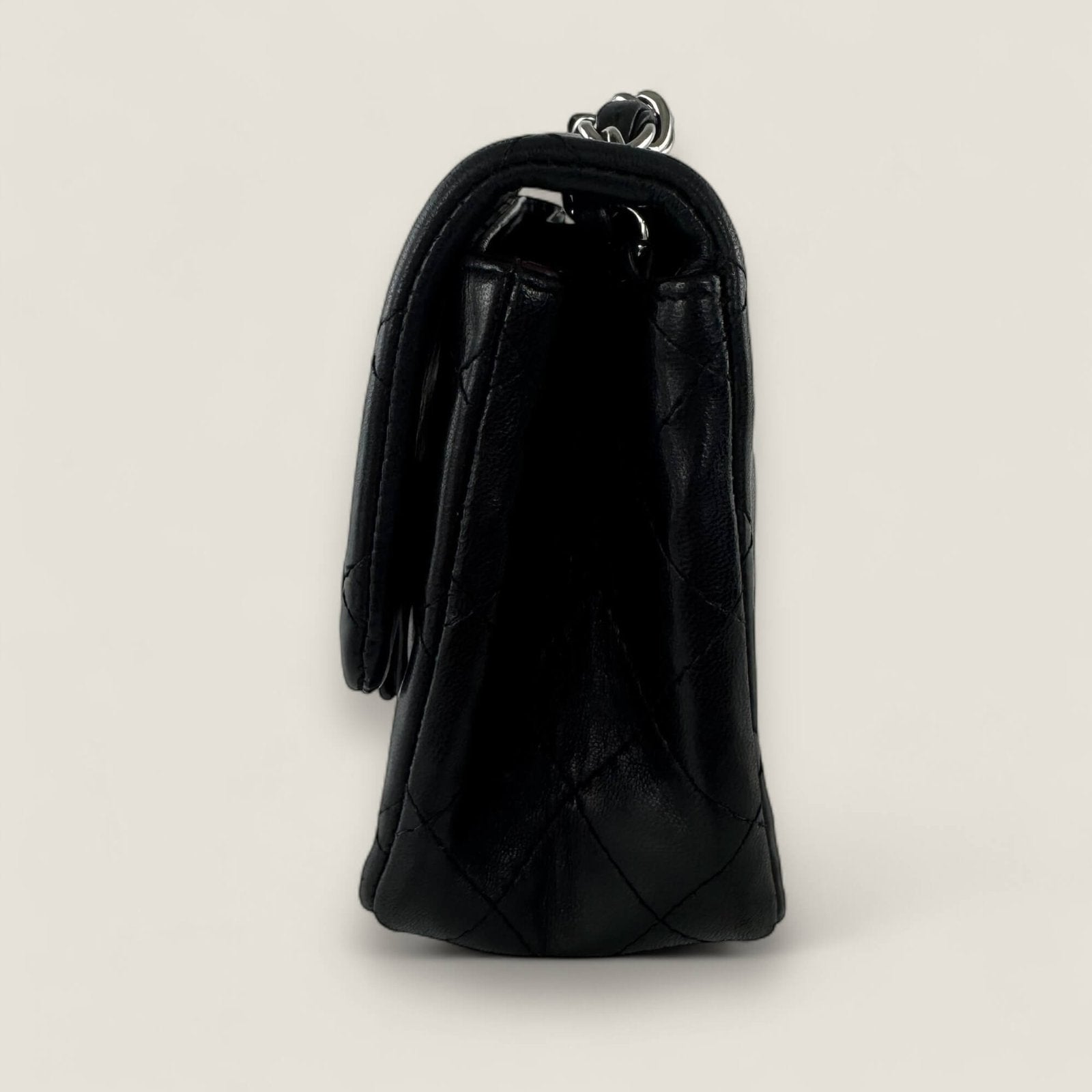 Chanel mini flapbag square mini black lambskin