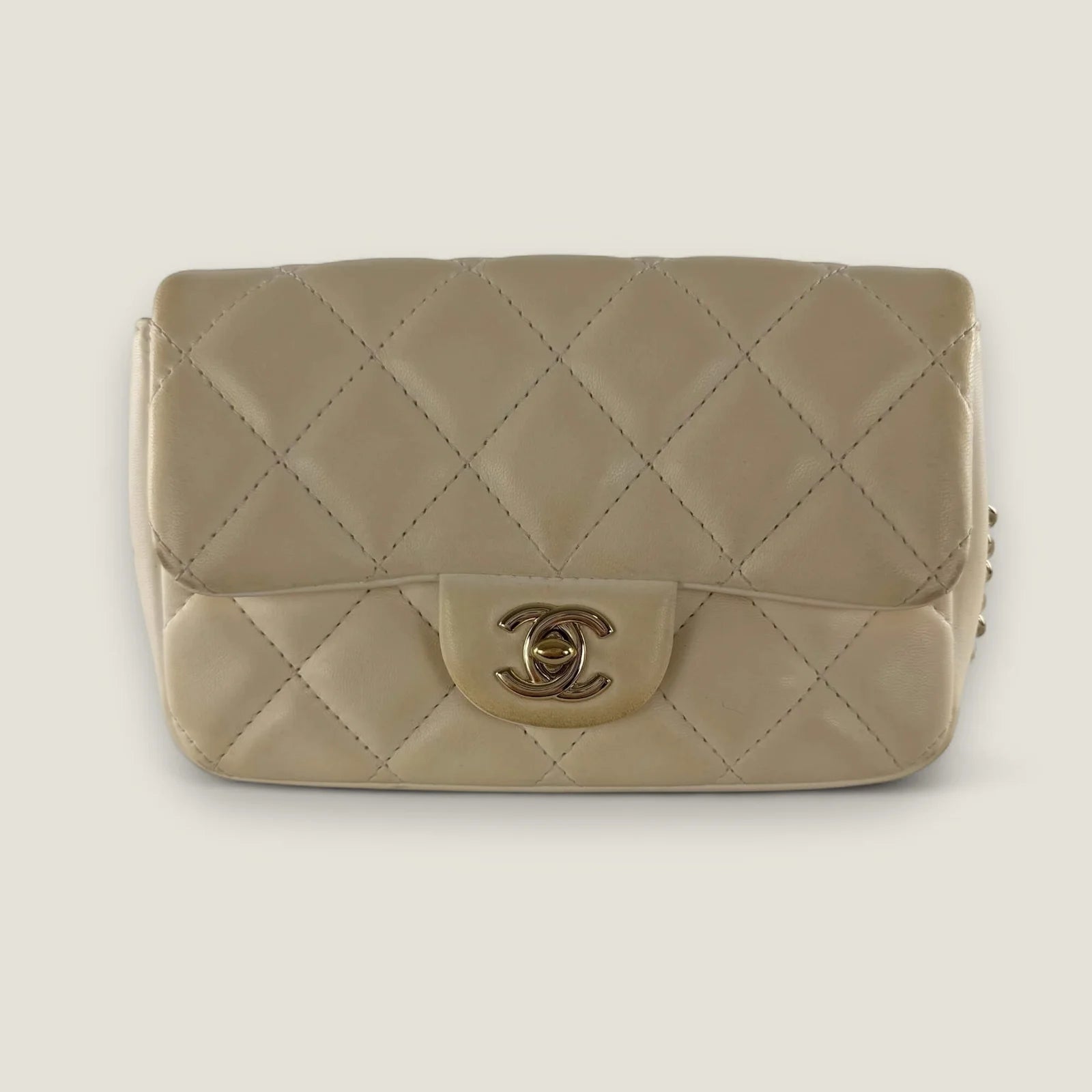 Chanel my precious pearls chain flap bag rectangular