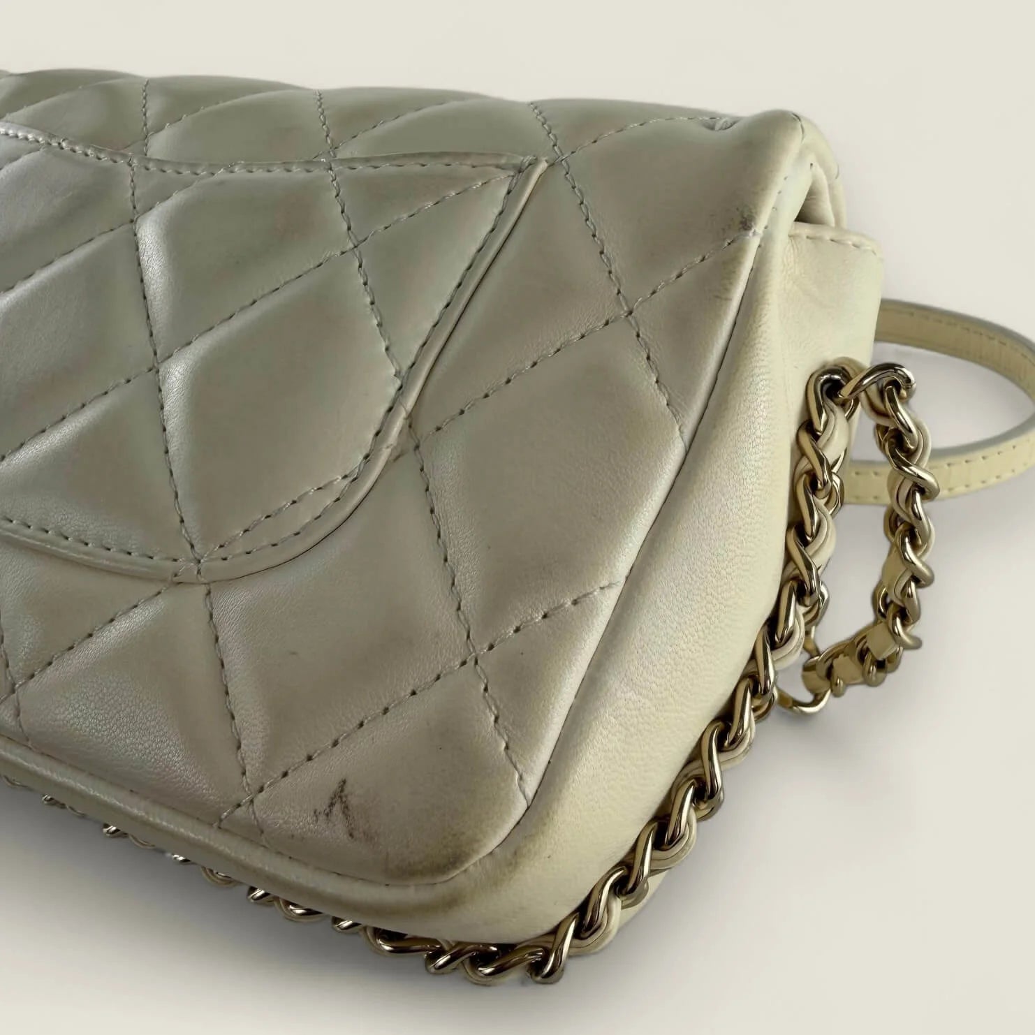 Chanel rectangular mini pearl