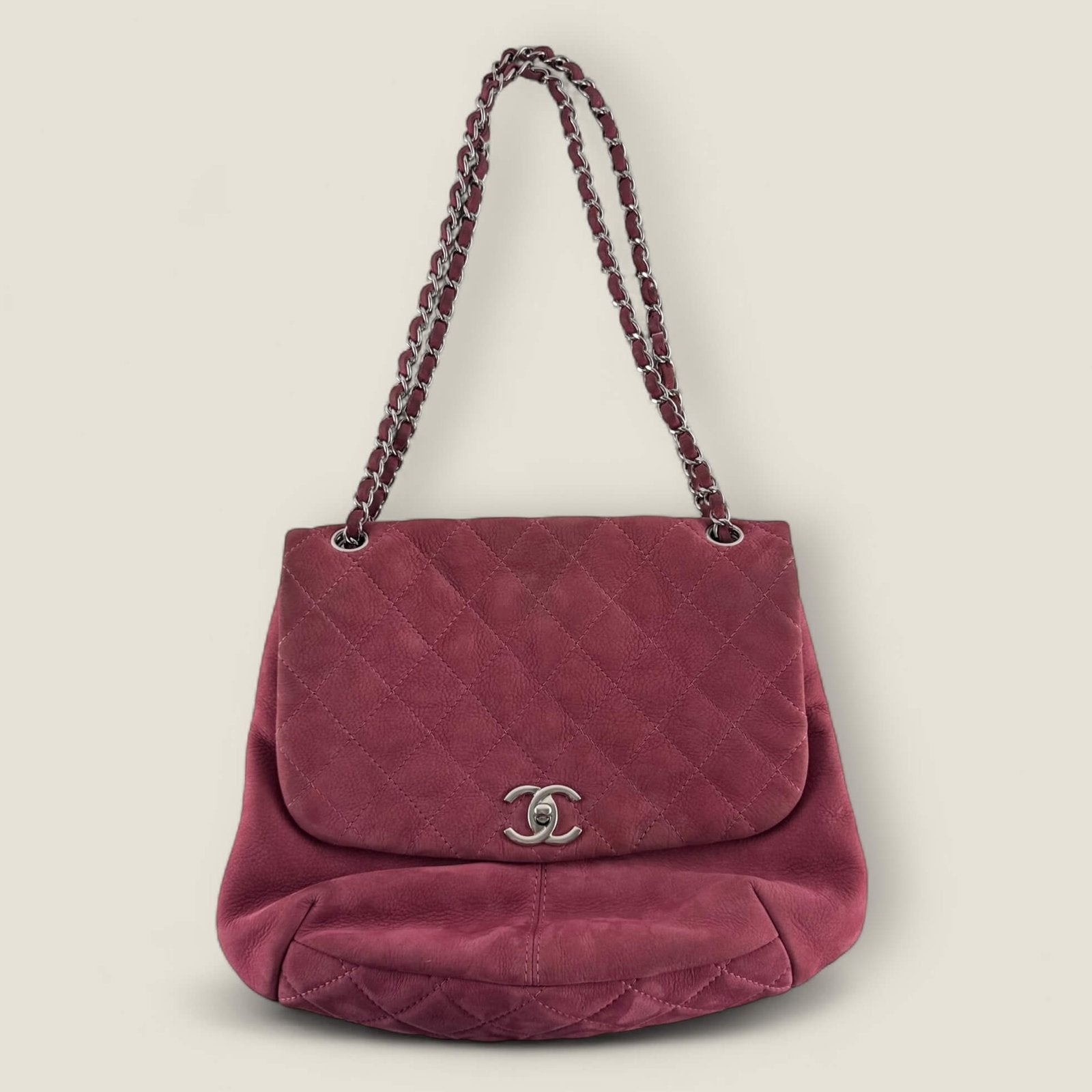 Chanel roze soft caviar flap bag
