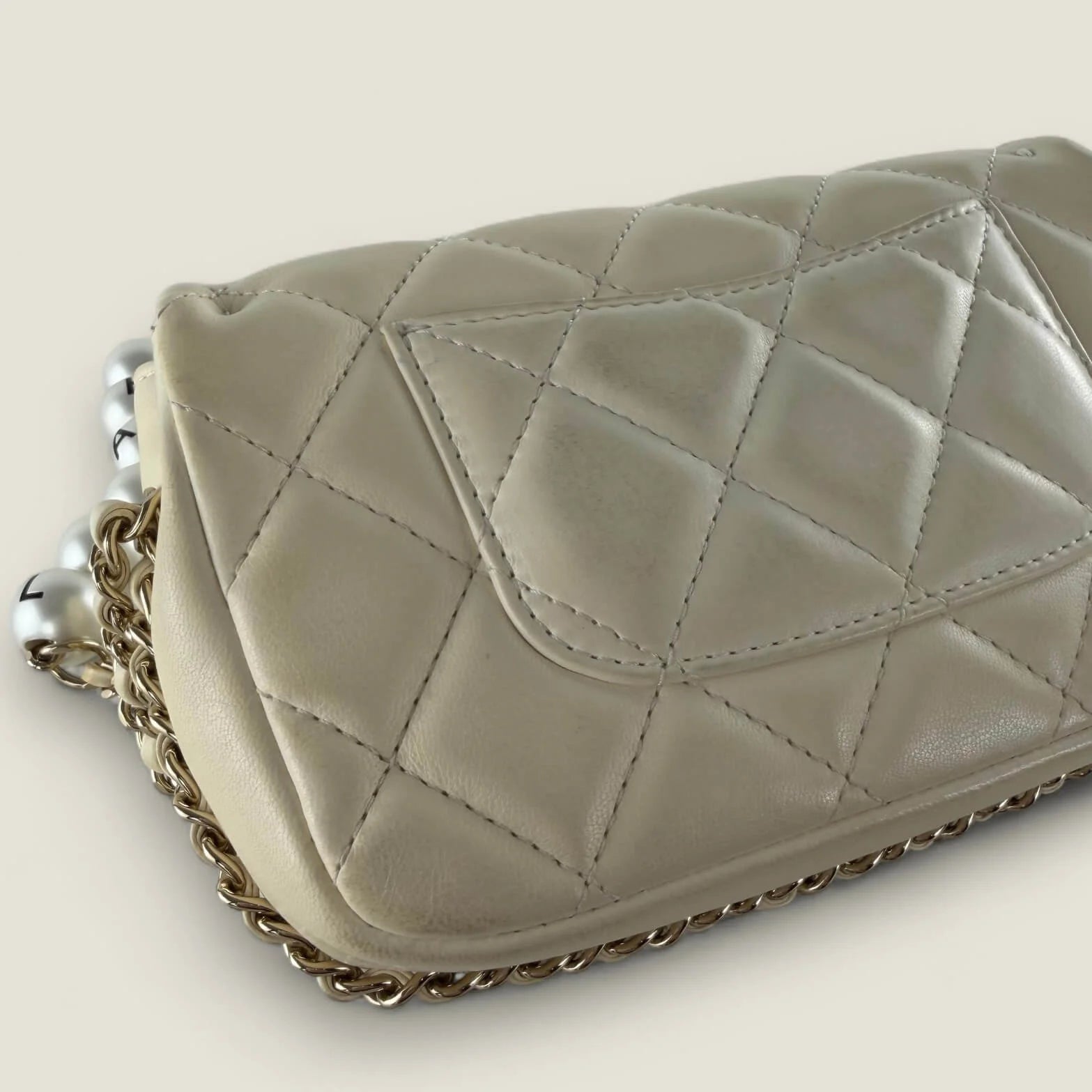 Chanel bag with pearls CHANEL shoulder bag