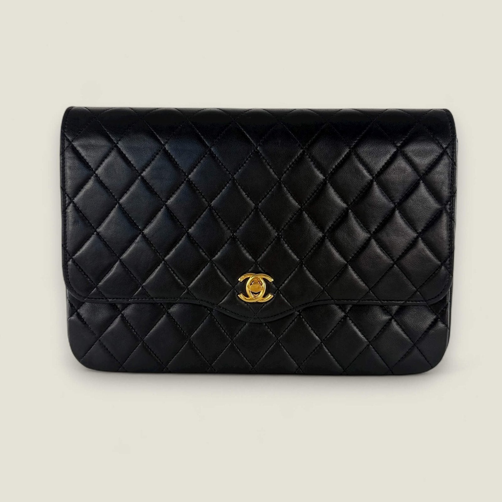 Chanel vintage matelasse single flap classic bag