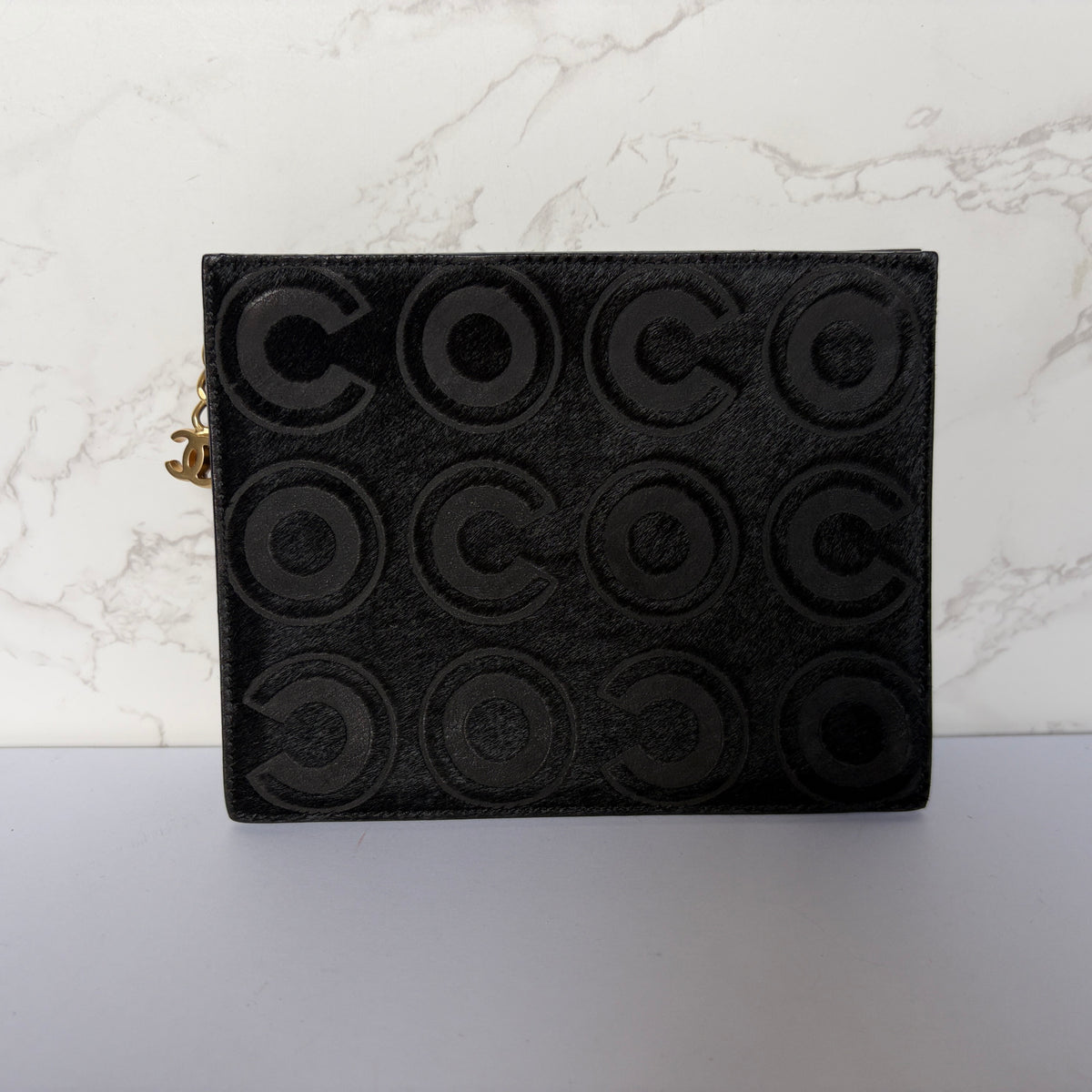 Chanel pony hair Coco clutch 