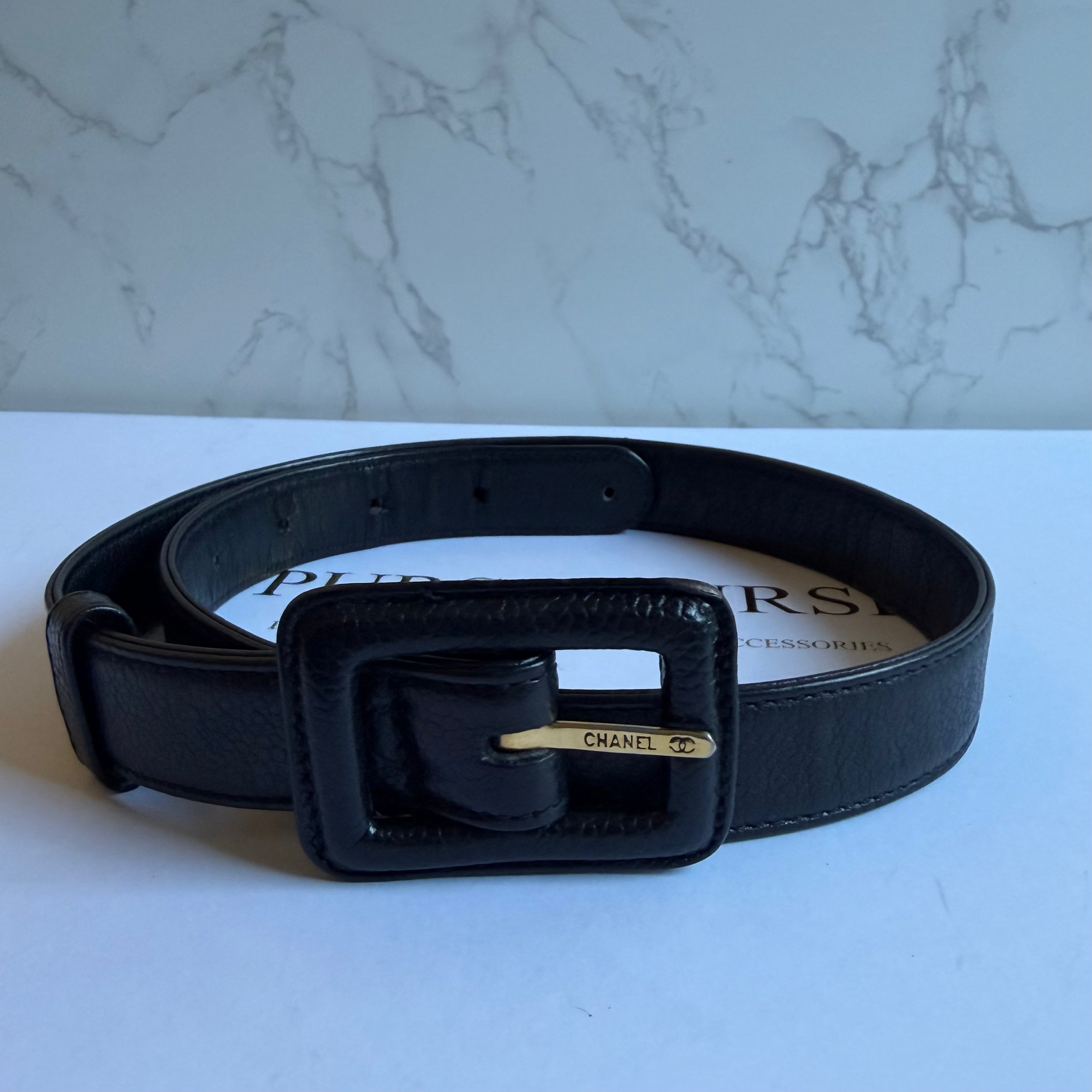 Chanel vintage belt bag caviar leer