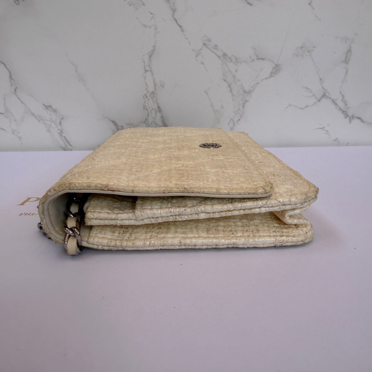 Chanel wallet on chain coated tweed wit
