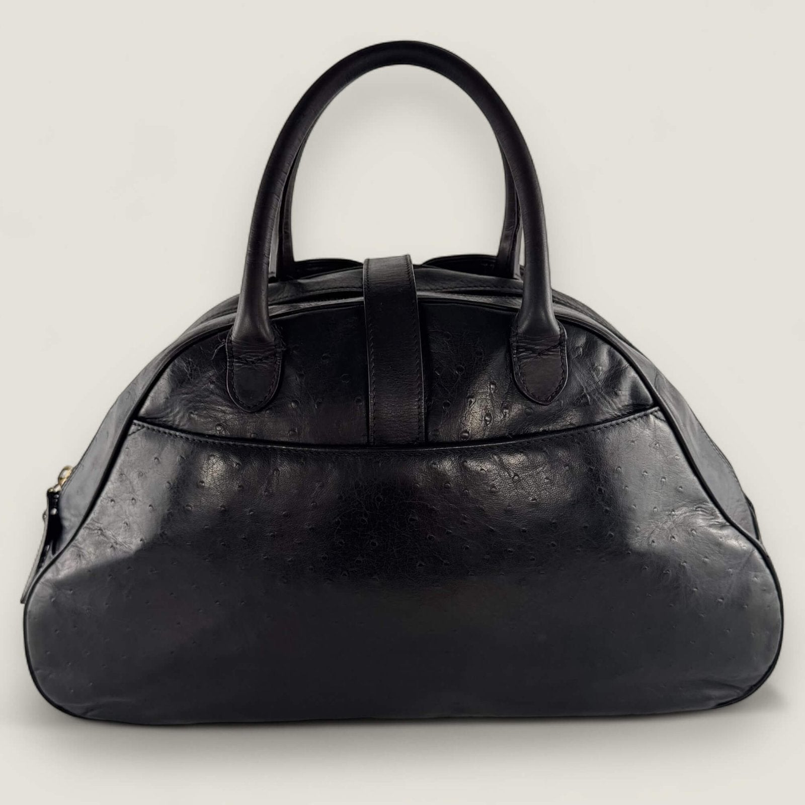 Dior struisvogel leer tas