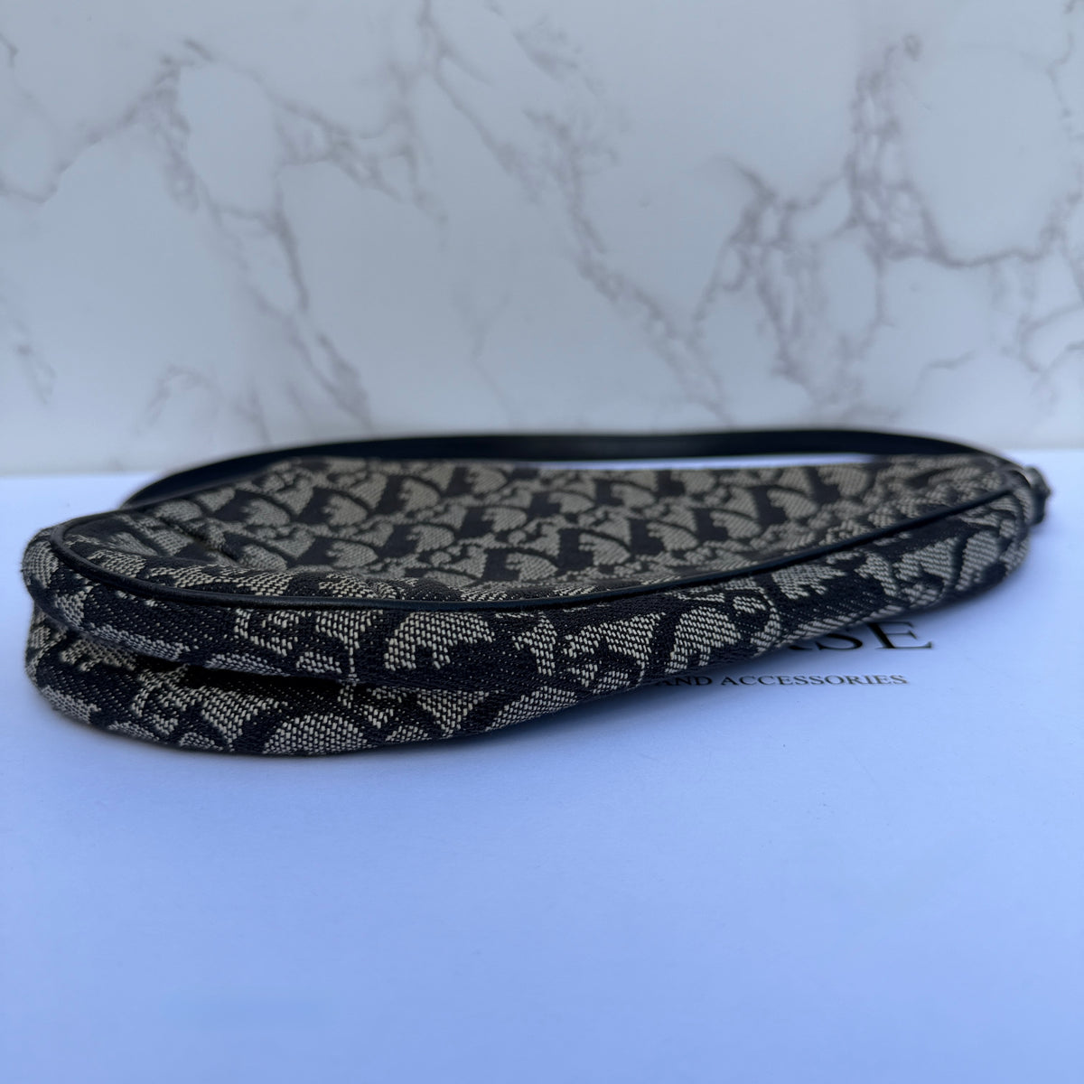 Dior mini saddle bag zwart zilver hardware