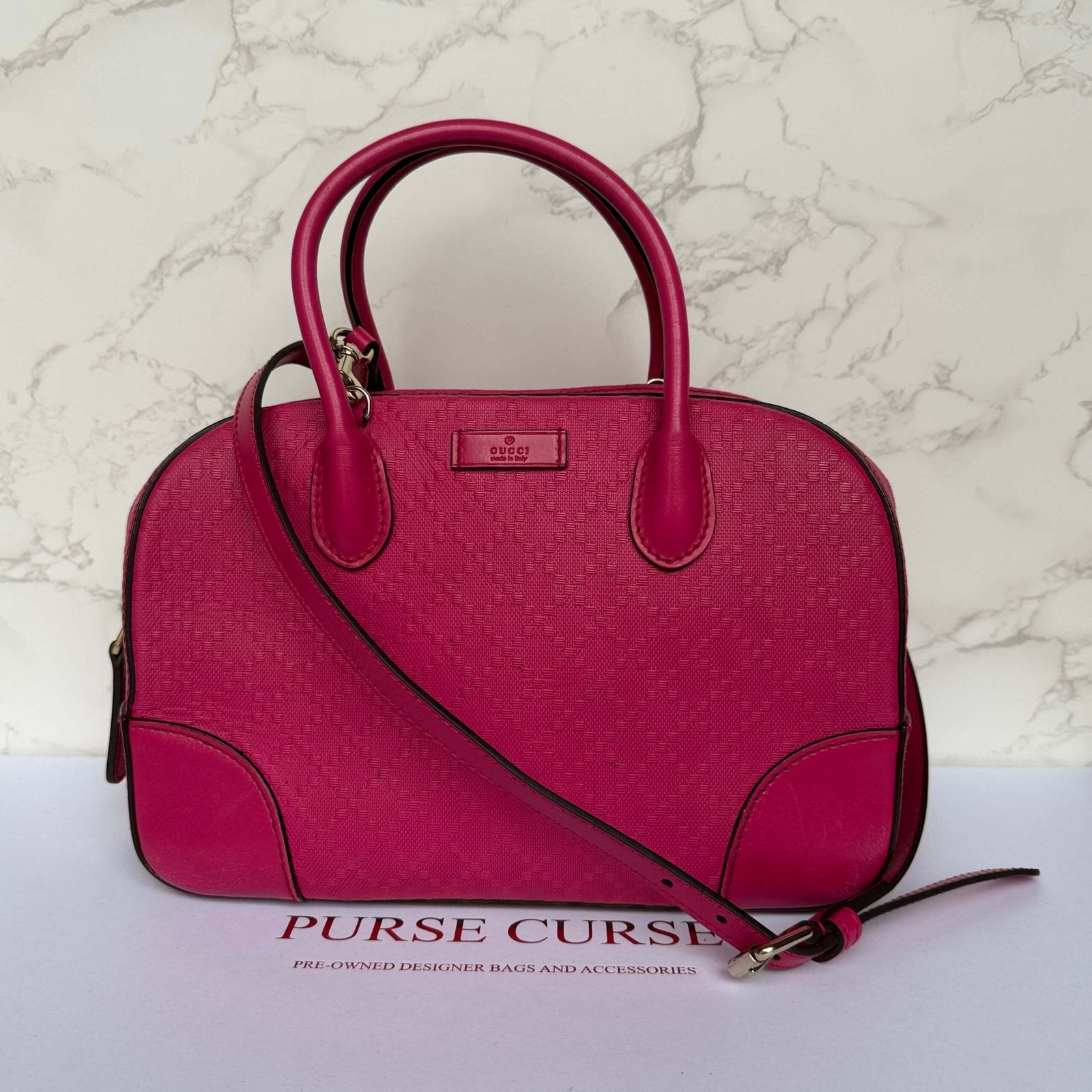 Gucci Diamanté satchel pink complete overview