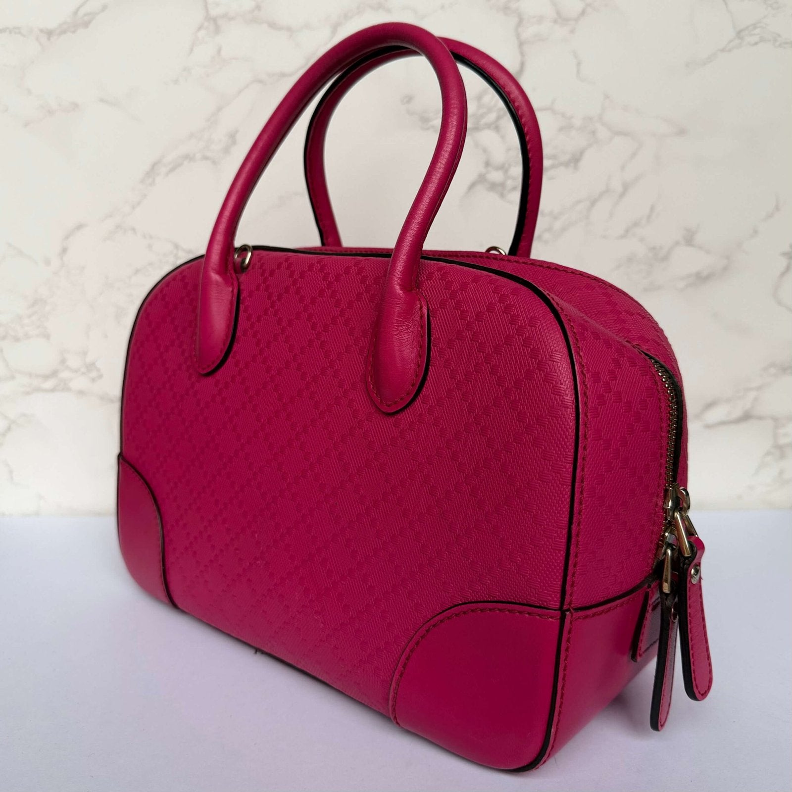 Gucci Diamanté bag pink back detail