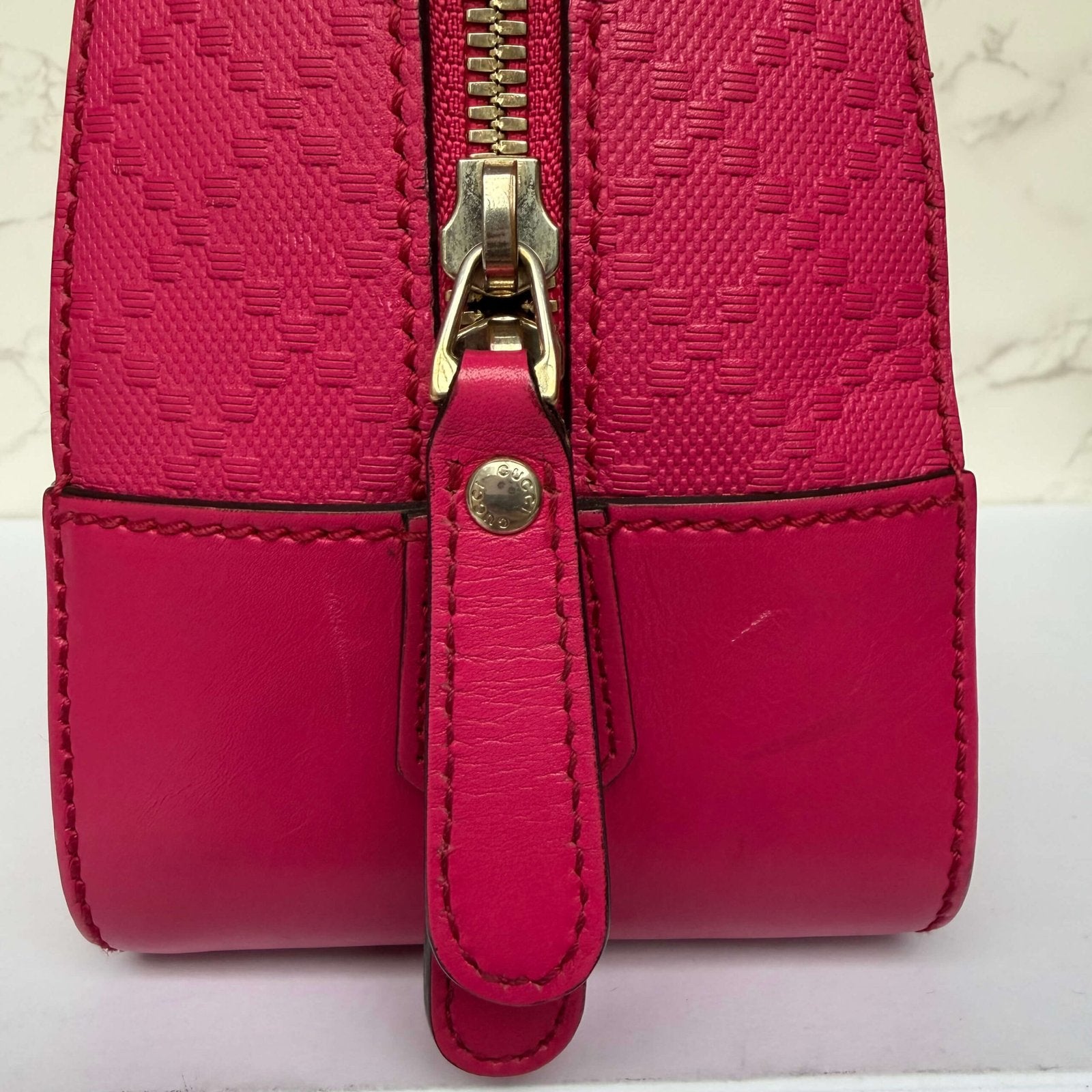 Gucci Diamanté bag pink left side