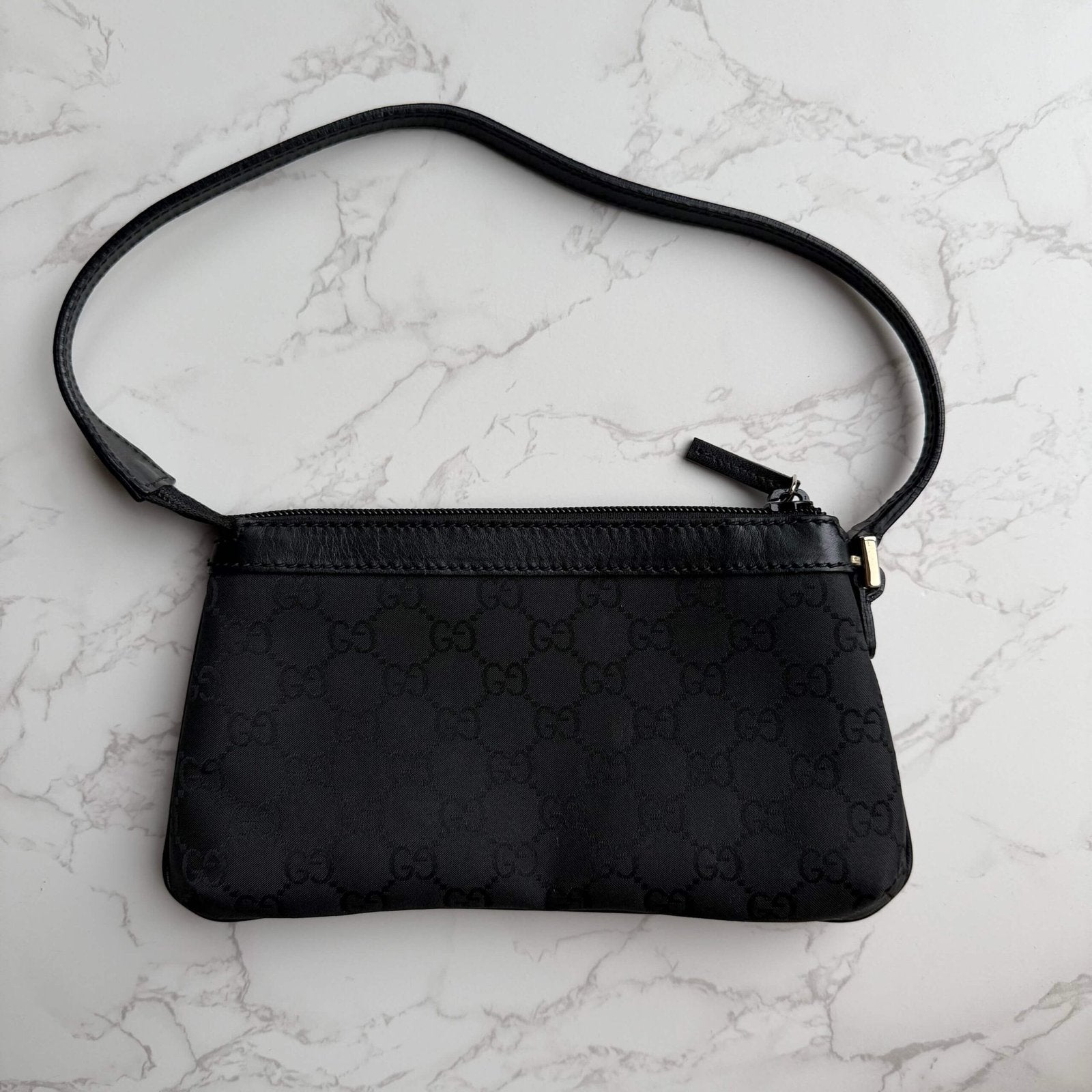Gucci mini shoulder bag in black GG supreme canvas