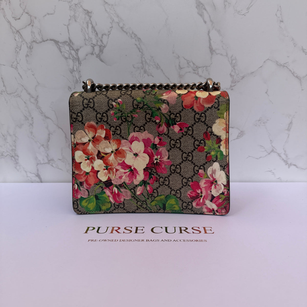 Gucci Dionysus GG Blooms mini schoudertas achterkant 