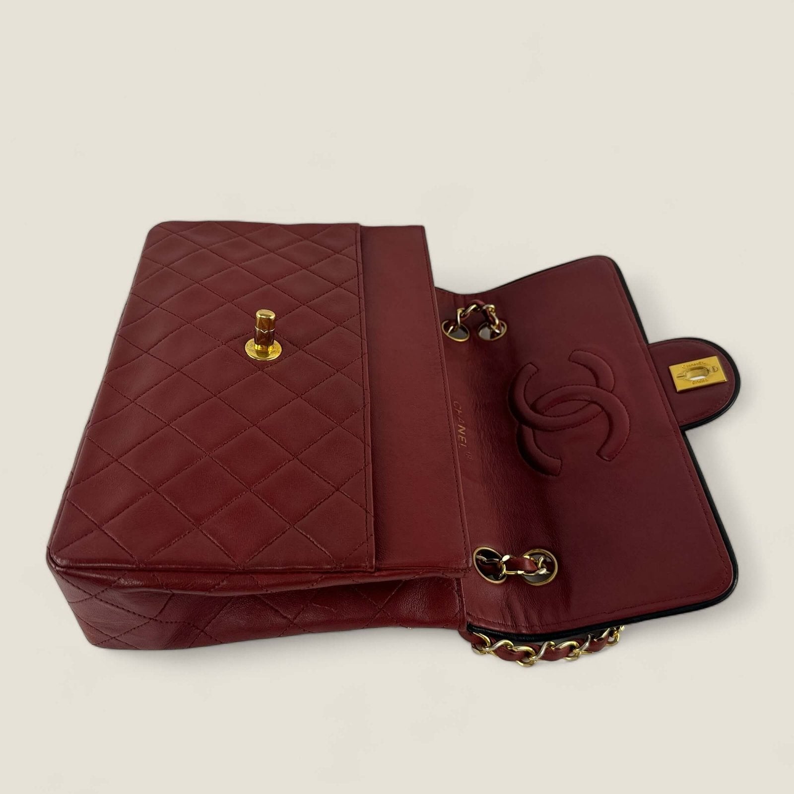 Inside pre-owned Chanel bag