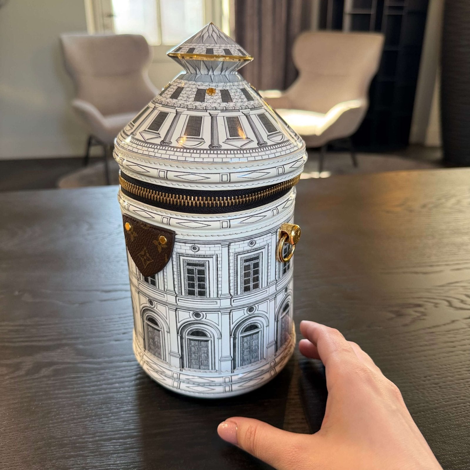 LOUIS VUITTON FORNASETTI CANNES VASE ARCHITETTURA HANDBAG (M59143)