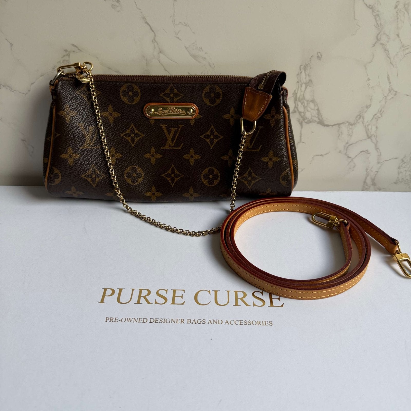 Louis Vuitton Eva clutch monogram brown