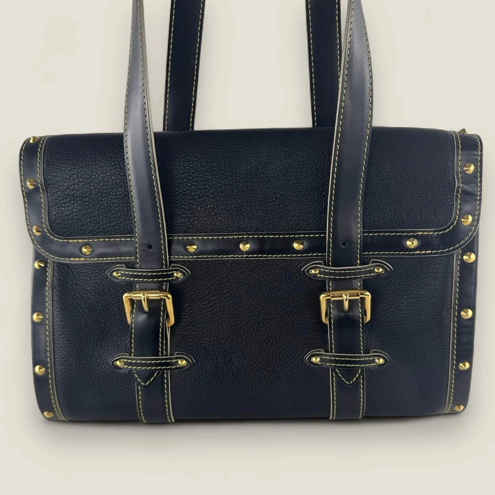 Louis Vuitton L’Epanoui GM zwart achterkant van de tas