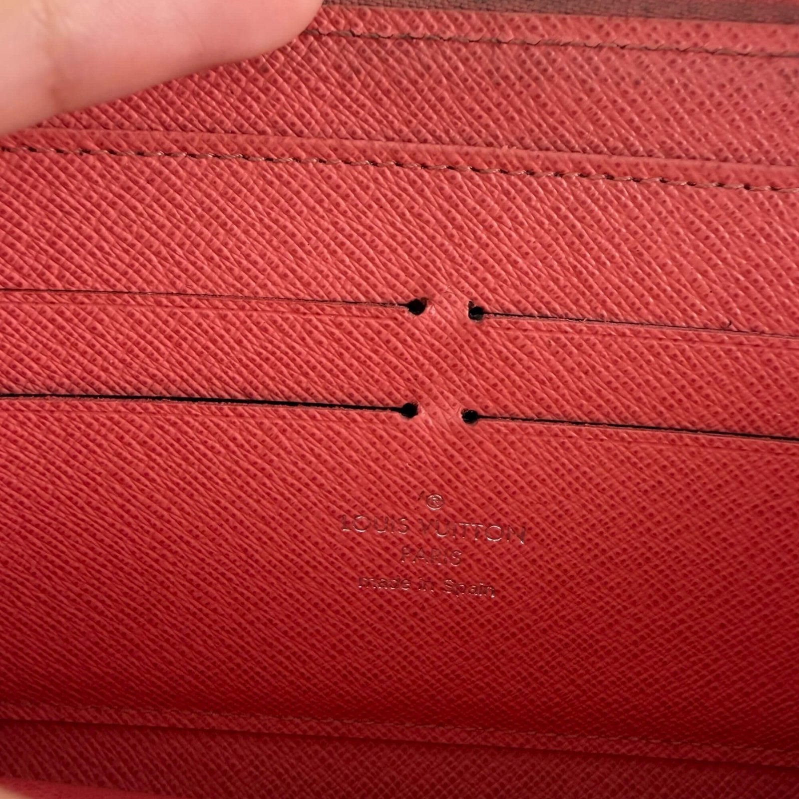 Louis Vuitton leer stempel authentieke portemonee