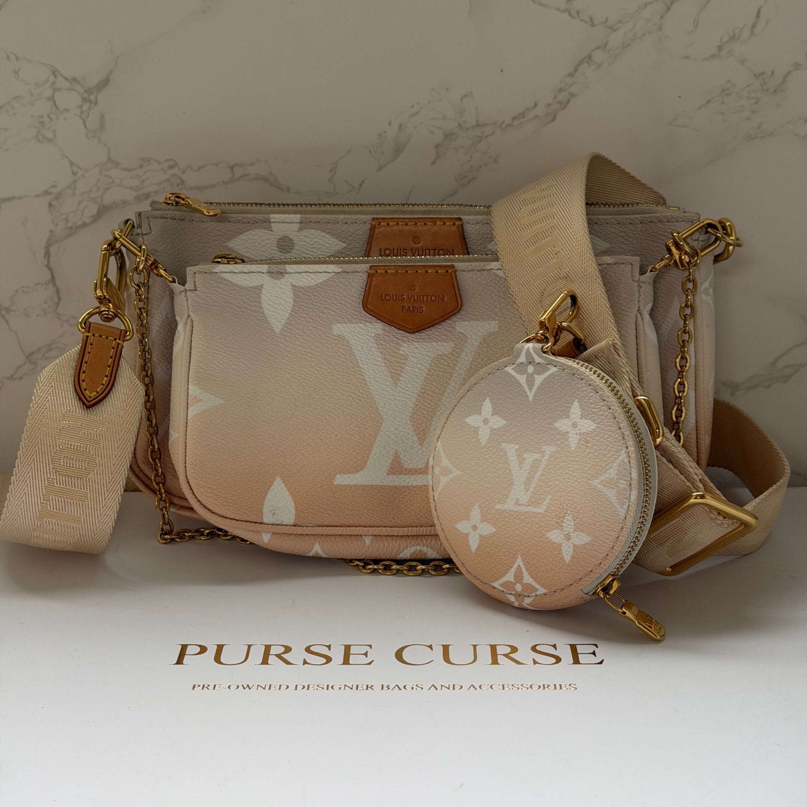 Louis Vuitton multi pochette accessoires roze