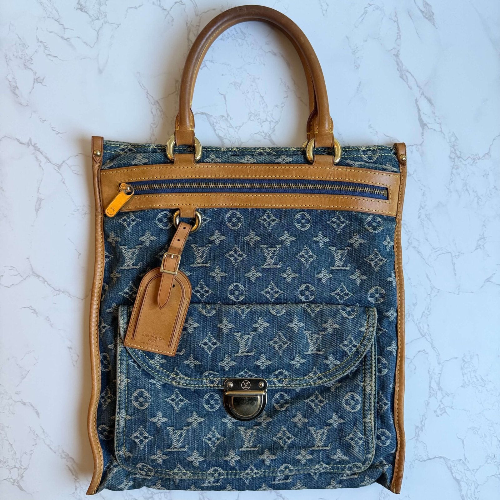 Louis Vuitton sac plat denim