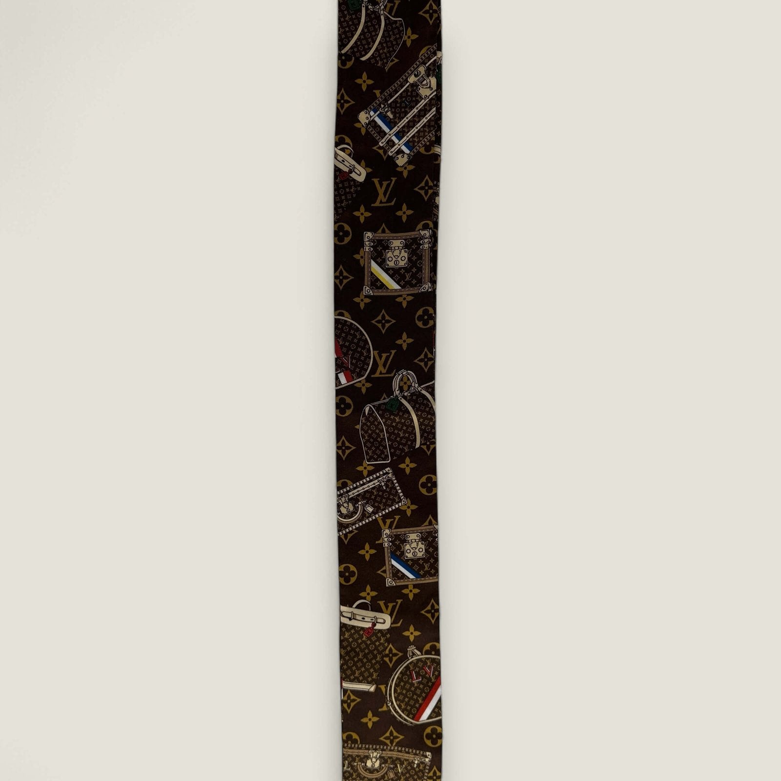 Louis Vuitton scarf monogram suitcase and bags print side