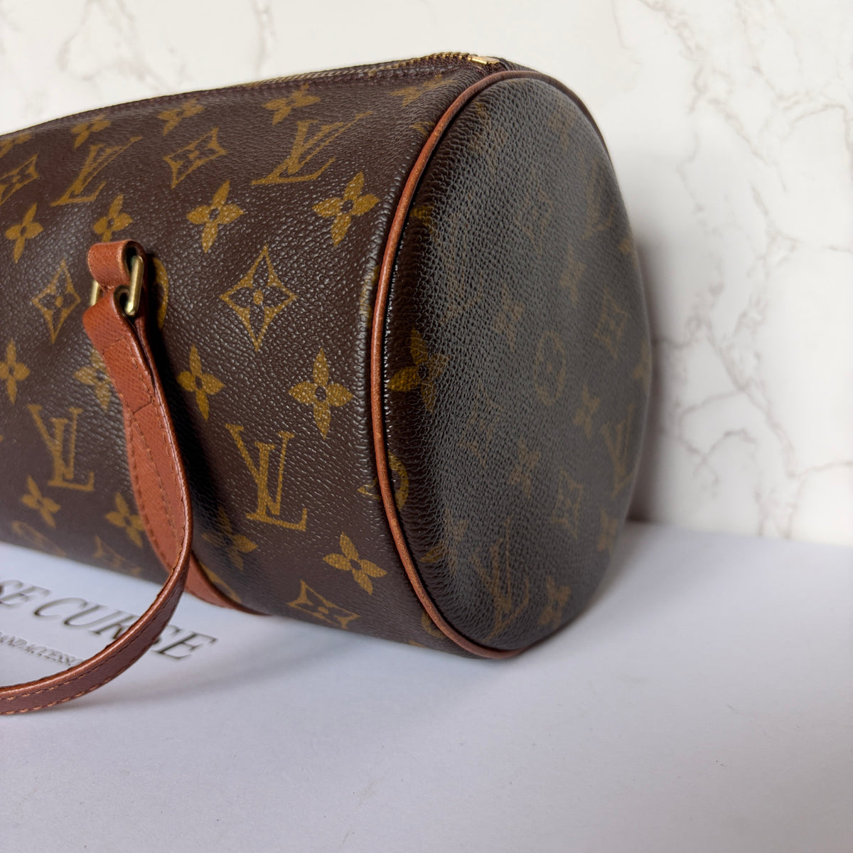  Louis Vuitton Papillon 30 zijkant gebruikerssporen 